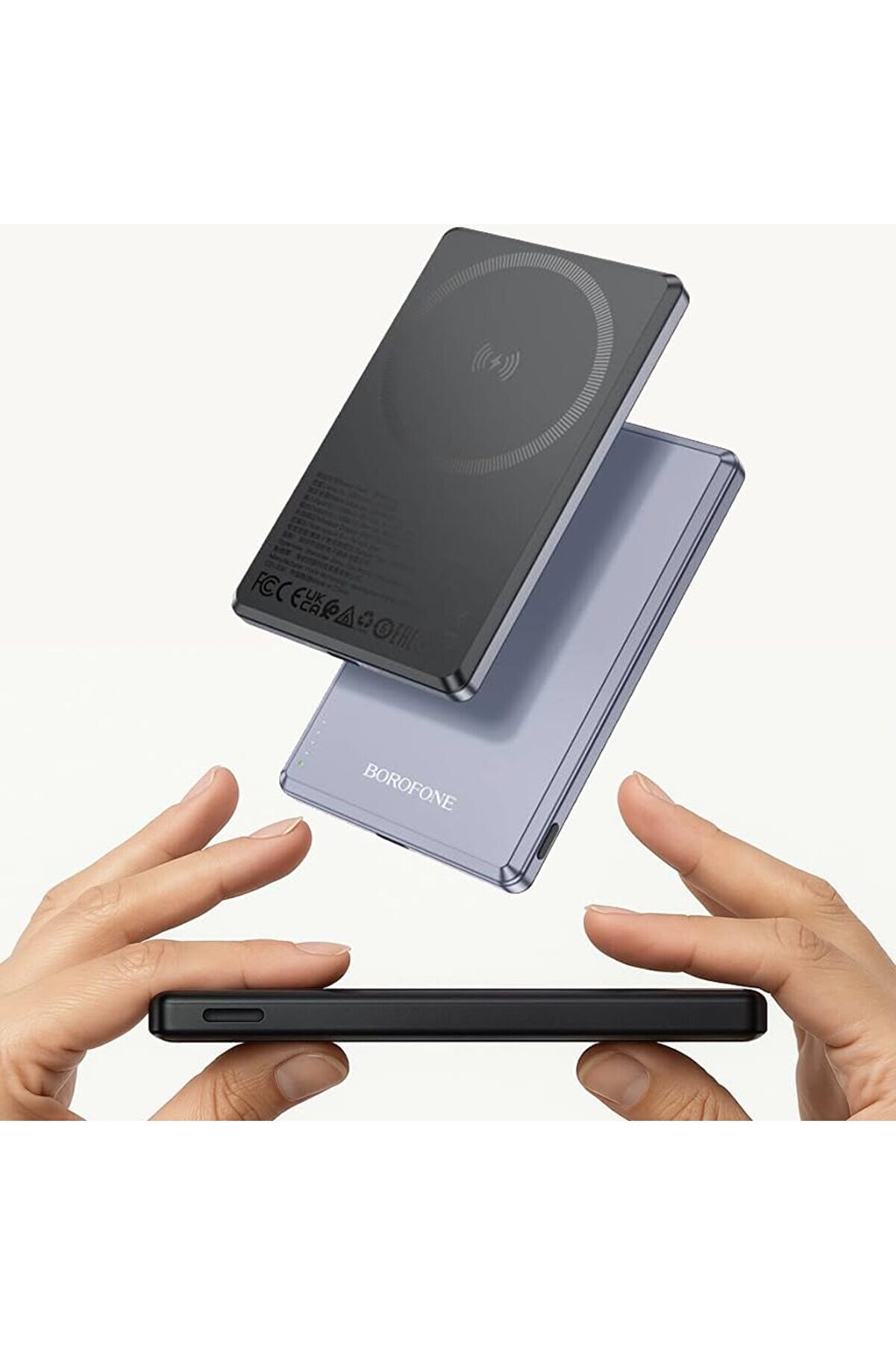 STOREMAX mrtshoppng Borofone 5000mAh 20W, Kablosuz Şarj Desteği MagSafe ile Uyumlu Güç Bankası Powerbank iPho