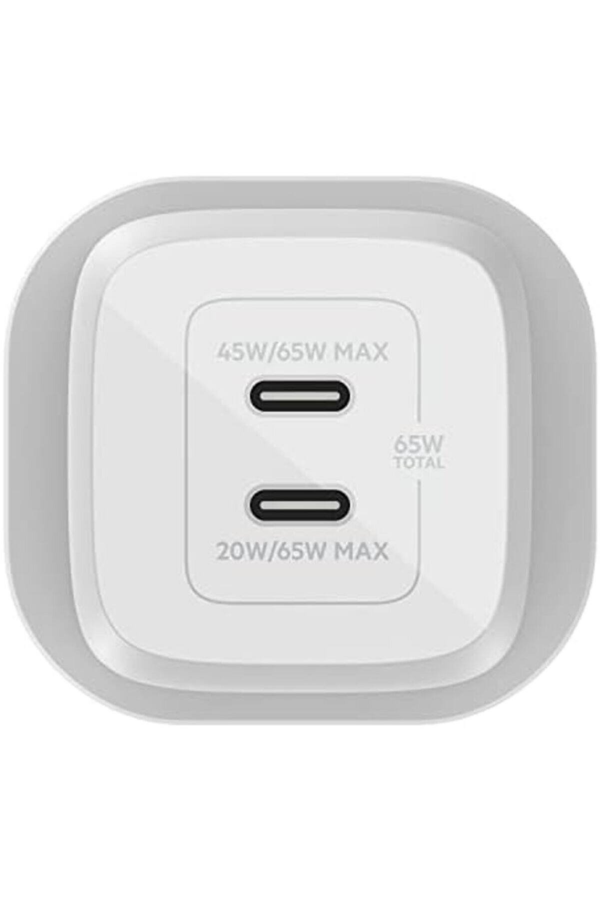 65W Dual Usb Type C Duvar Şarj Ci̇hazı, Usb C-C Ara Kablosu Dahi̇l, Gan Teknoloji̇si̇ İle Hızlı Şarj Güç