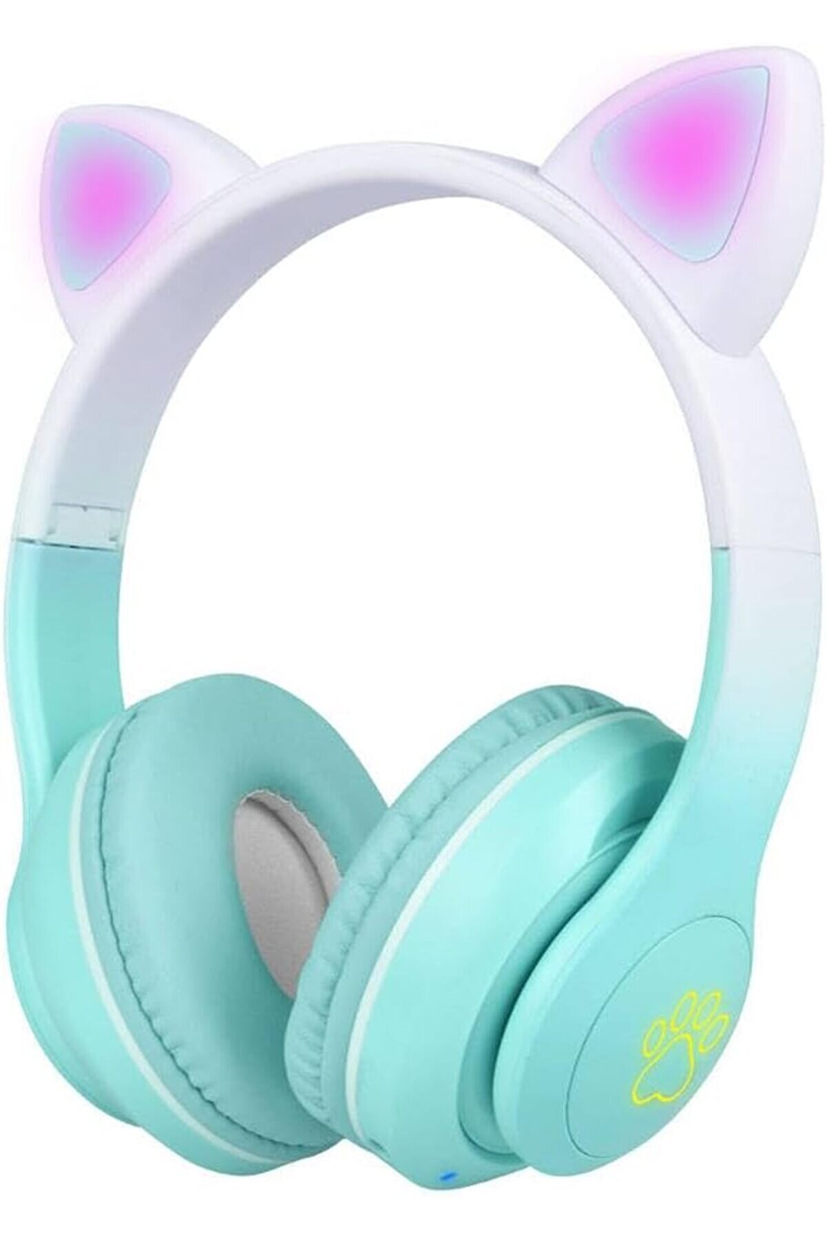 STOREMAX STN-28 Pro Kedi Kulaklı Tasarımlı RGB Işıklı Bluetooth Kulaklık Yeşil 1175713