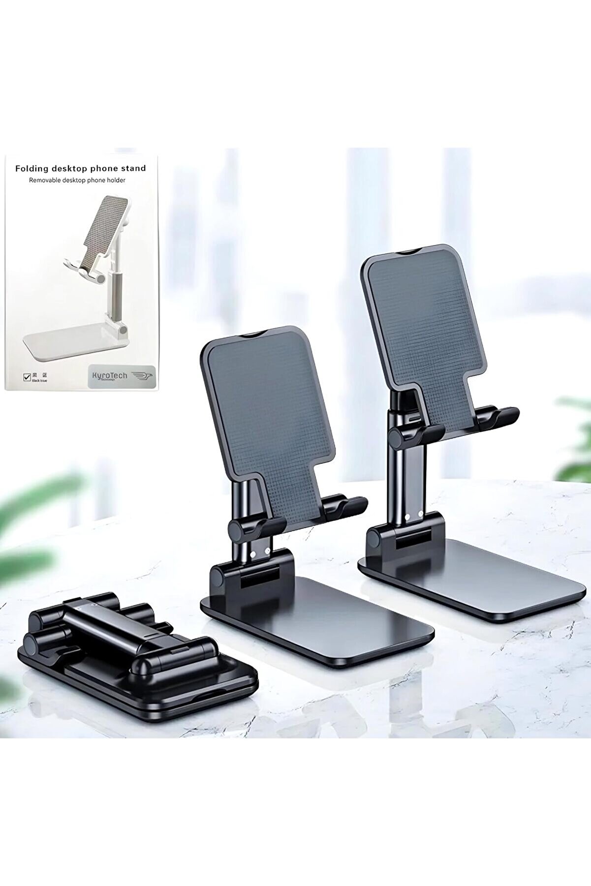 STOREMAX elizzashop Ayarlanabilir Portatif Telefon ve Tablet Standı – Masaüstü Katlanabilir Tutucu, Tüm Akıll