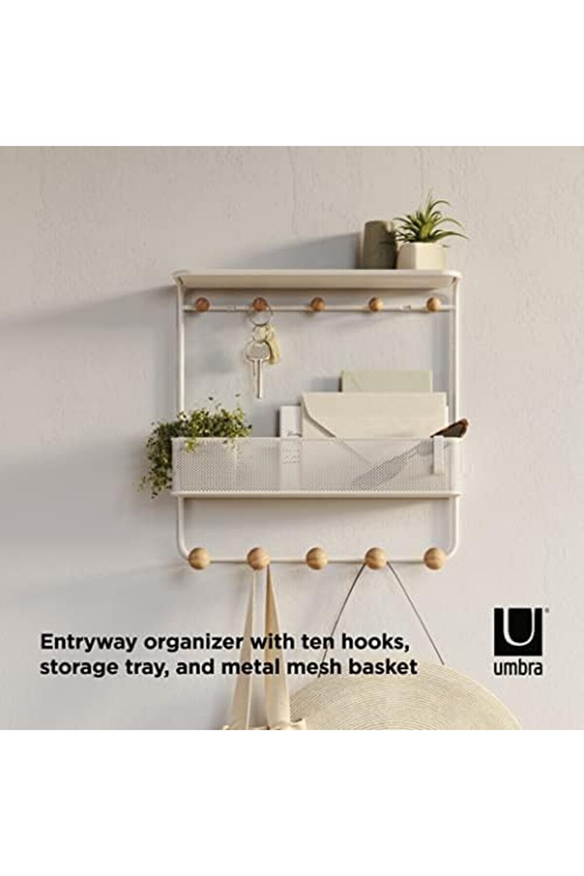 Esti̇que Kapı Üstü Düzenleyi̇ci̇ - Çok Amaçlı Raflı, Beyaz 1014773