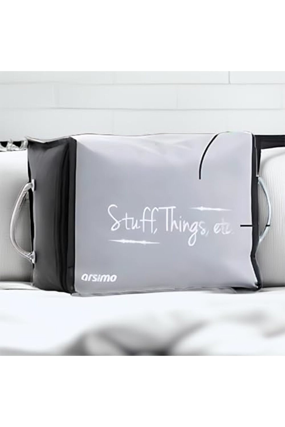 STOREMAX mrtshoppng Things, etc Çok Amaçlı Hurç Sepet Seti, Baskılı, Saplı, 30x22x20 cm, Yıkanabilir mrtshopp