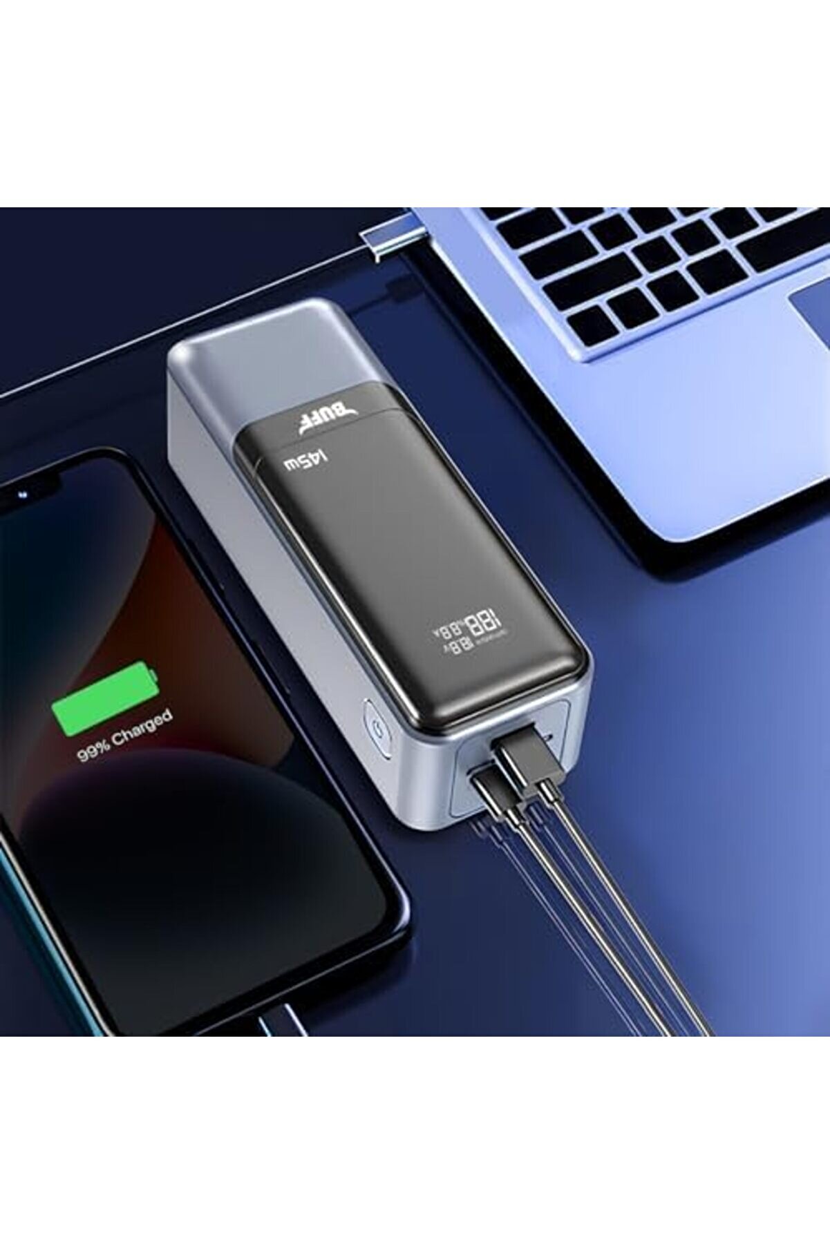 Labs Bp16 145W Di̇ji̇tal Ekranlı 27000 Mah Powerbank, Laptop, Macbook, İpad Taşınabi̇li̇r Hızlı Şarj Ci̇h