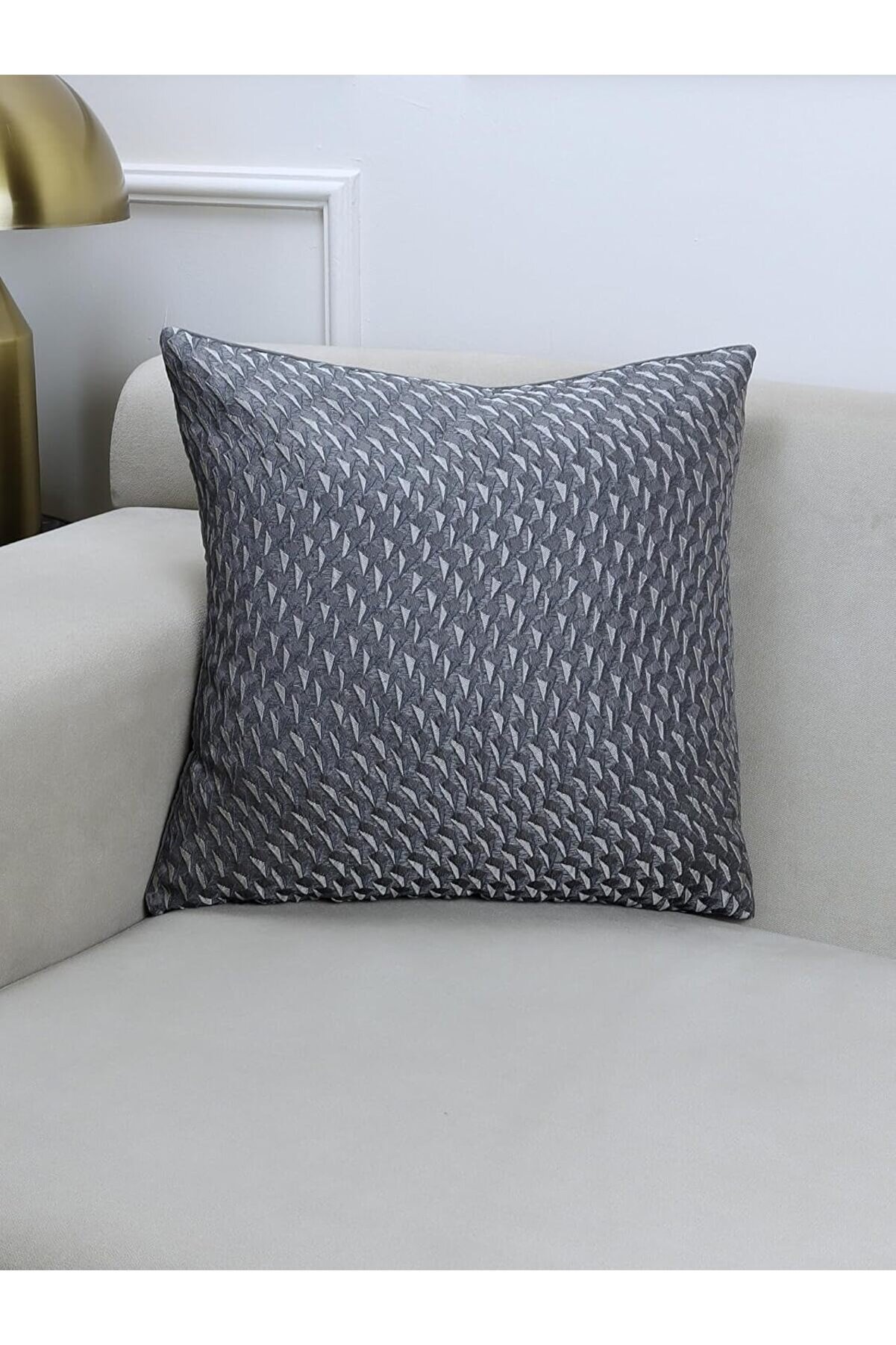 STOREMAX Hook Gri Desenli 45x45 Kare Kırlent Kılıfı 1014773