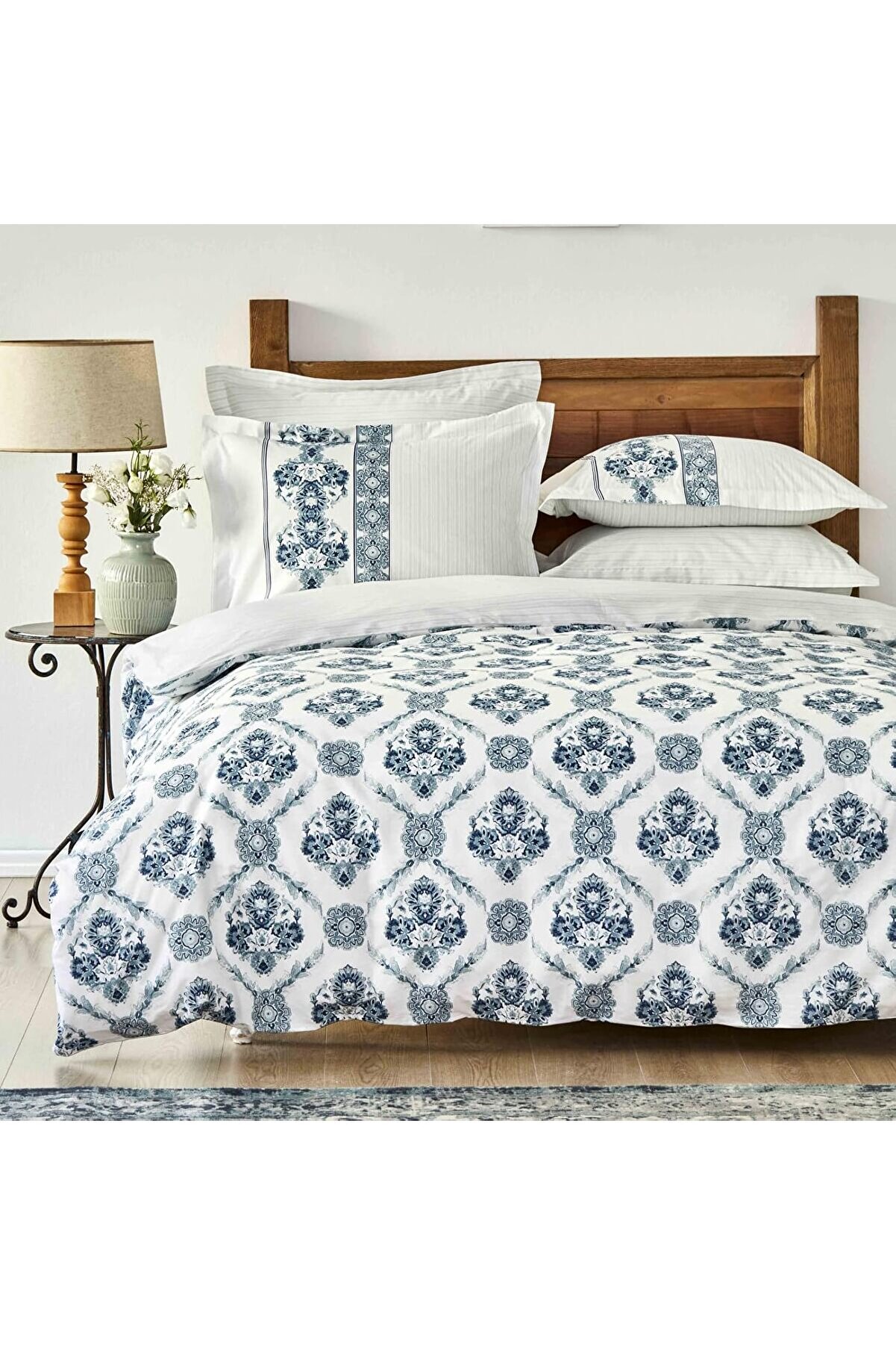 STOREMAX Vivane Mavi%100 Pamuk Çift Kişilik Nevresim Takımı 1014773