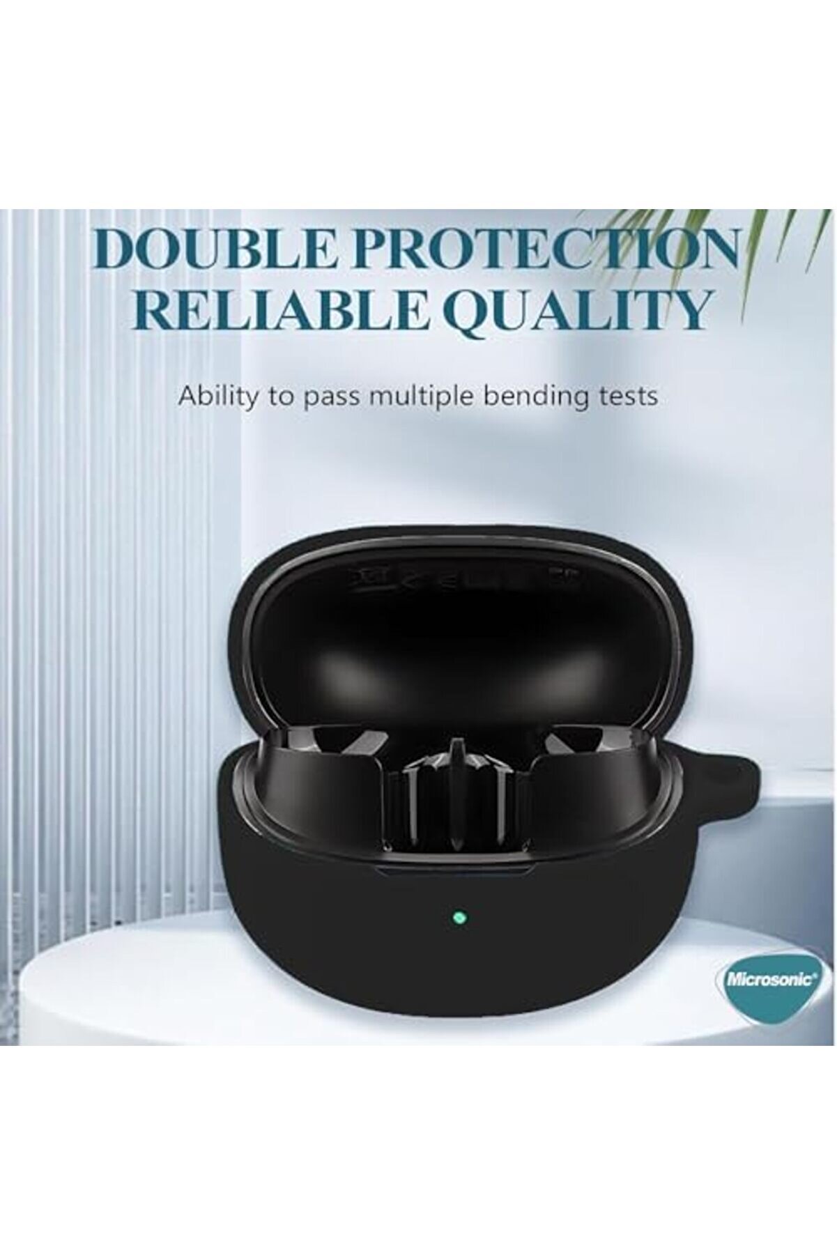 Svngsphereshop Qcy Melobuds Pro Kılıf Askılı Mat Si̇li̇kon Si̇yah [Melobuds Pro İle Uyumlu Kılıf - Si̇ya