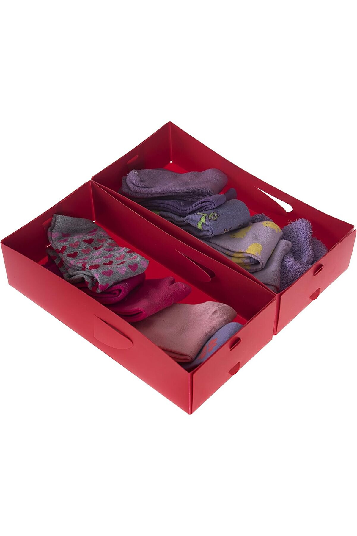 STOREMAX shpsell Çekmece İçi Düzenleyici 2 Adet Pvc Kırmızı Kutu 1175735