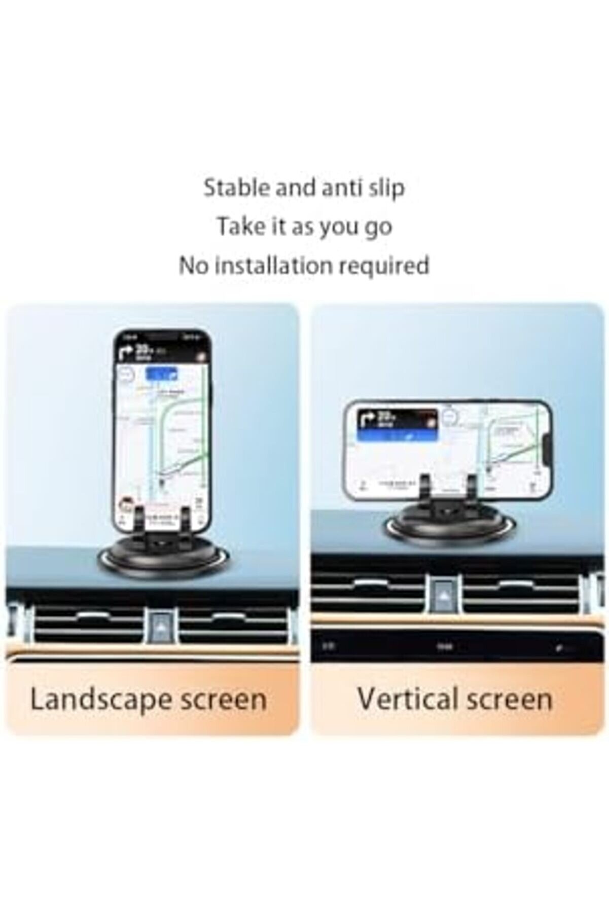 Telefon Ve Telefon Tutucusu Vakumlu 360 Derece Dönebi̇li̇r Son Derece Sağlam Tutan Araç Tutucu Telefon