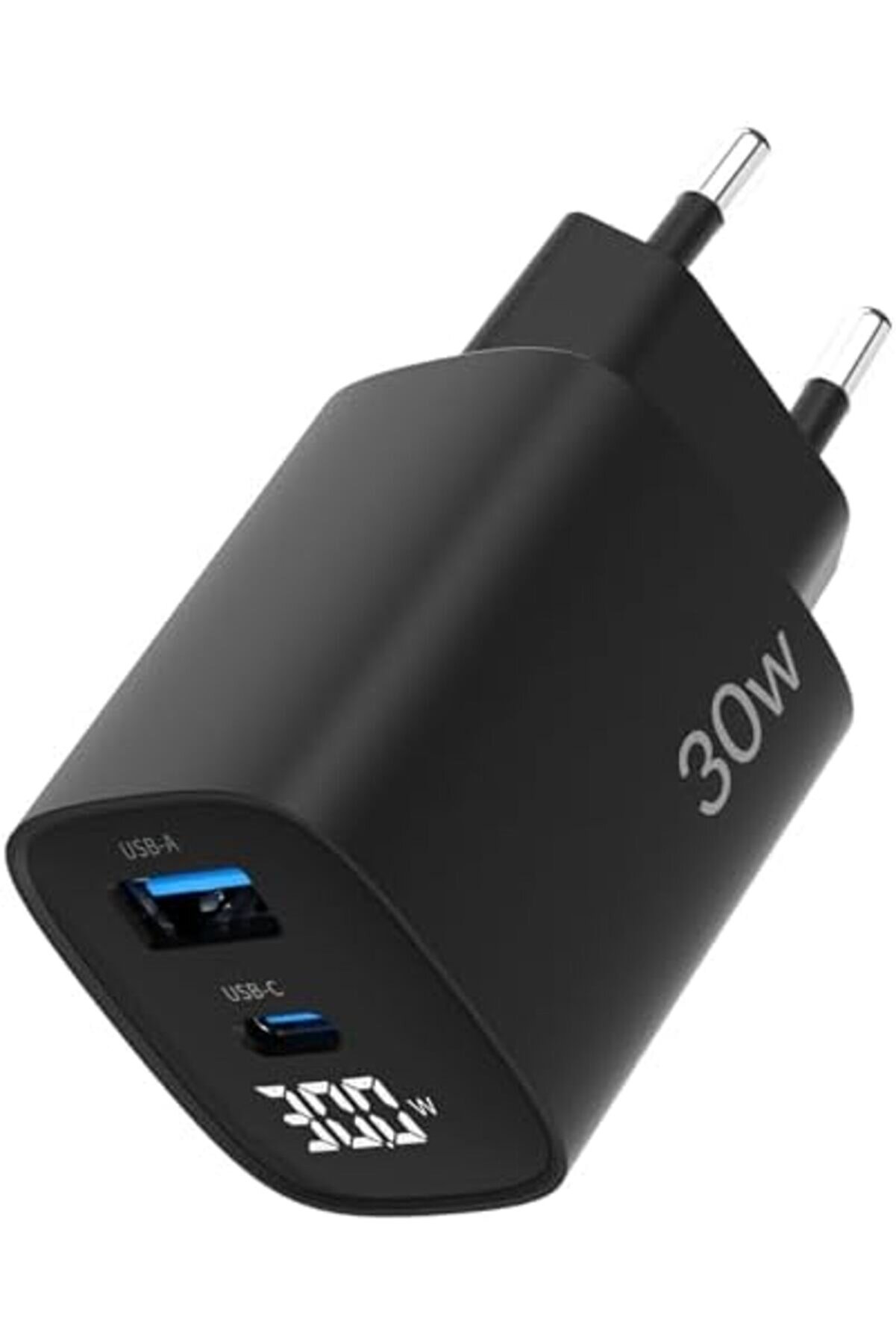 30W Gan Led Ekranlı Type-C + Usb-A Hızlı Şarj Ci̇hazı & Uyumlu Şarj Aleti̇ 1014773