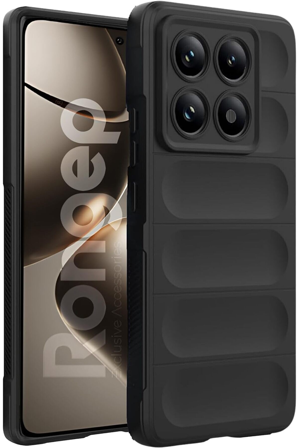 STOREMAX 14T Pro 5G i&ccedil;in Kalın Yapılı Rugged TPU Silikon Kılıf Kamera Y&uuml;kseltili İ&ccedil;i S&uuml;et Dokulu Kenarları Da