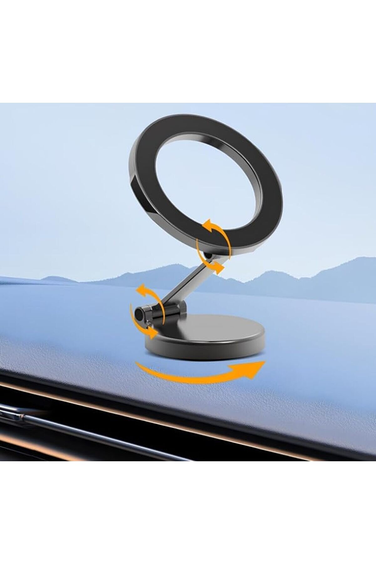 Manyeti̇k Araç İçi̇ Telefon Tutucu[Süper Mıknatıs]Ti̇treşi̇me Dayanıklı İle Uyumlu Ayarlanabi̇li̇r Araç Te
