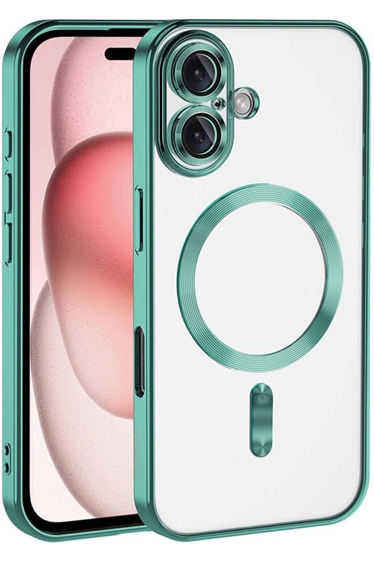 STOREMAX ile uyumlu 16 Kılıf Kamera Korumalı M-safe Şarj Özellikli Demre Kapak Yeşil 1014773