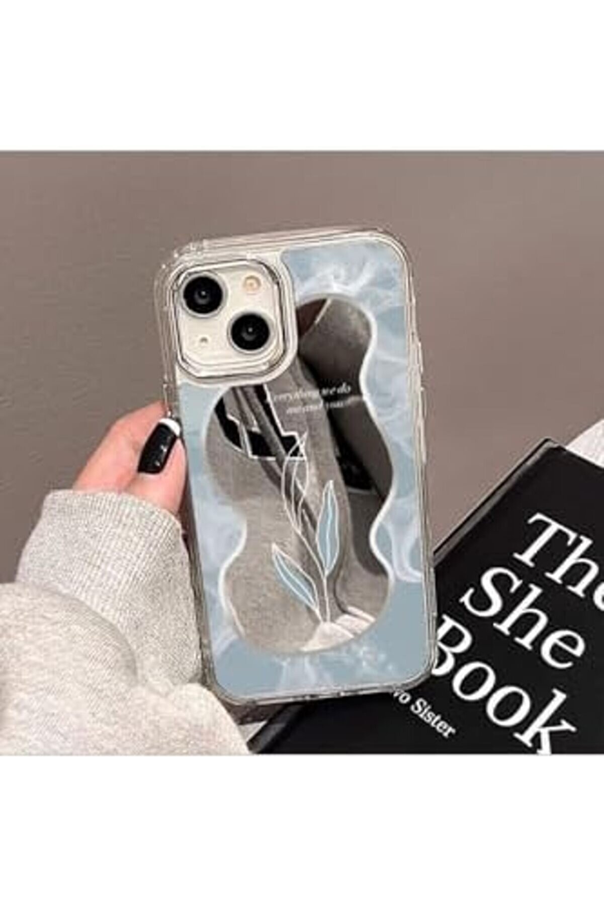 Pltnstoreshop Aksesuar Iphone 15-14 - 13 İle Uyumlu Aynalı Yaprak Model Si̇li̇kon Kılıf Pltnstoreshop