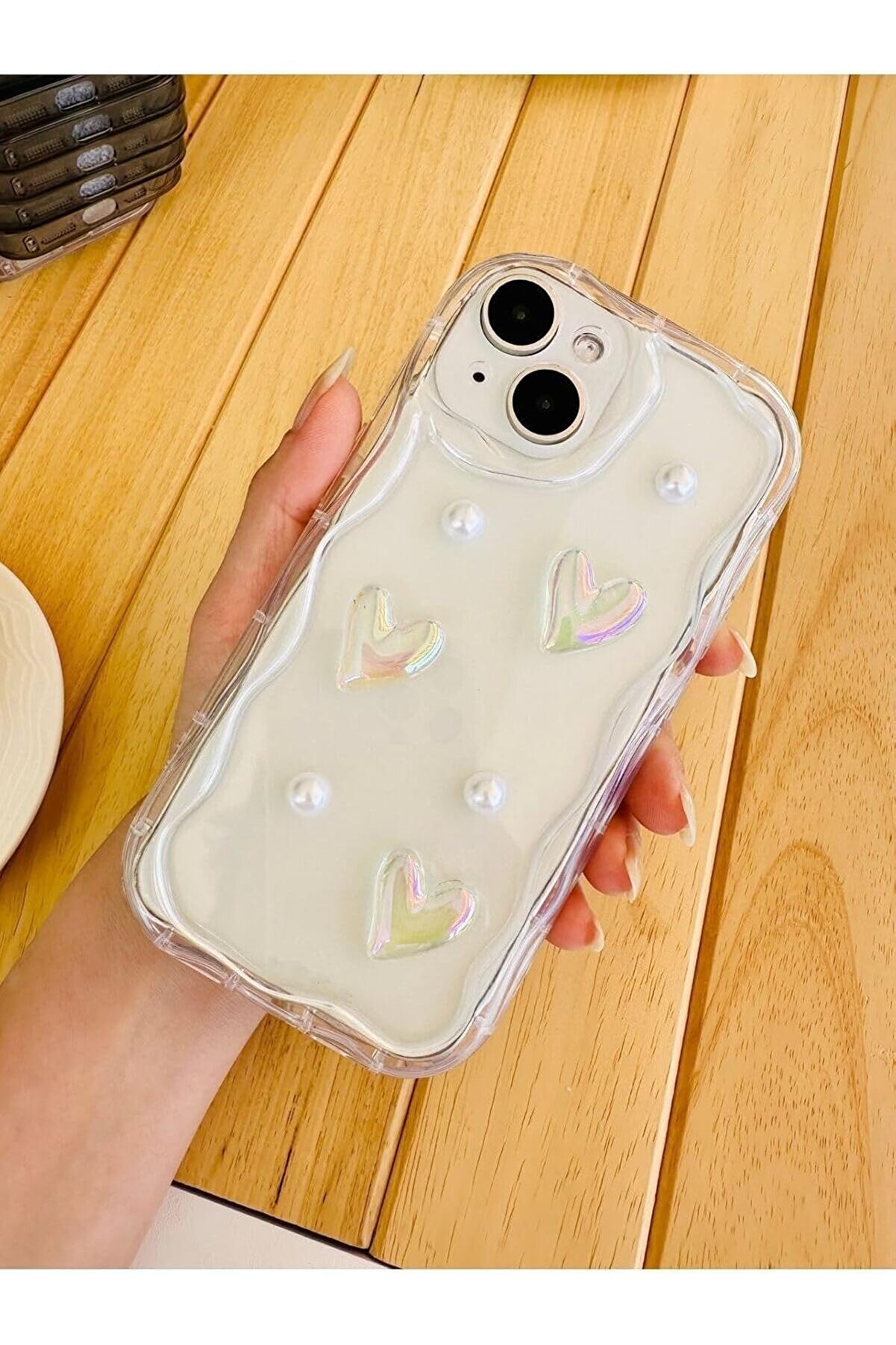 STOREMAX Aksesuar 13 Ve 14 ile Uyumlu 3d Oyuncaklı Inci Tasarımlı Esnek Silikon Kılıf 1014773