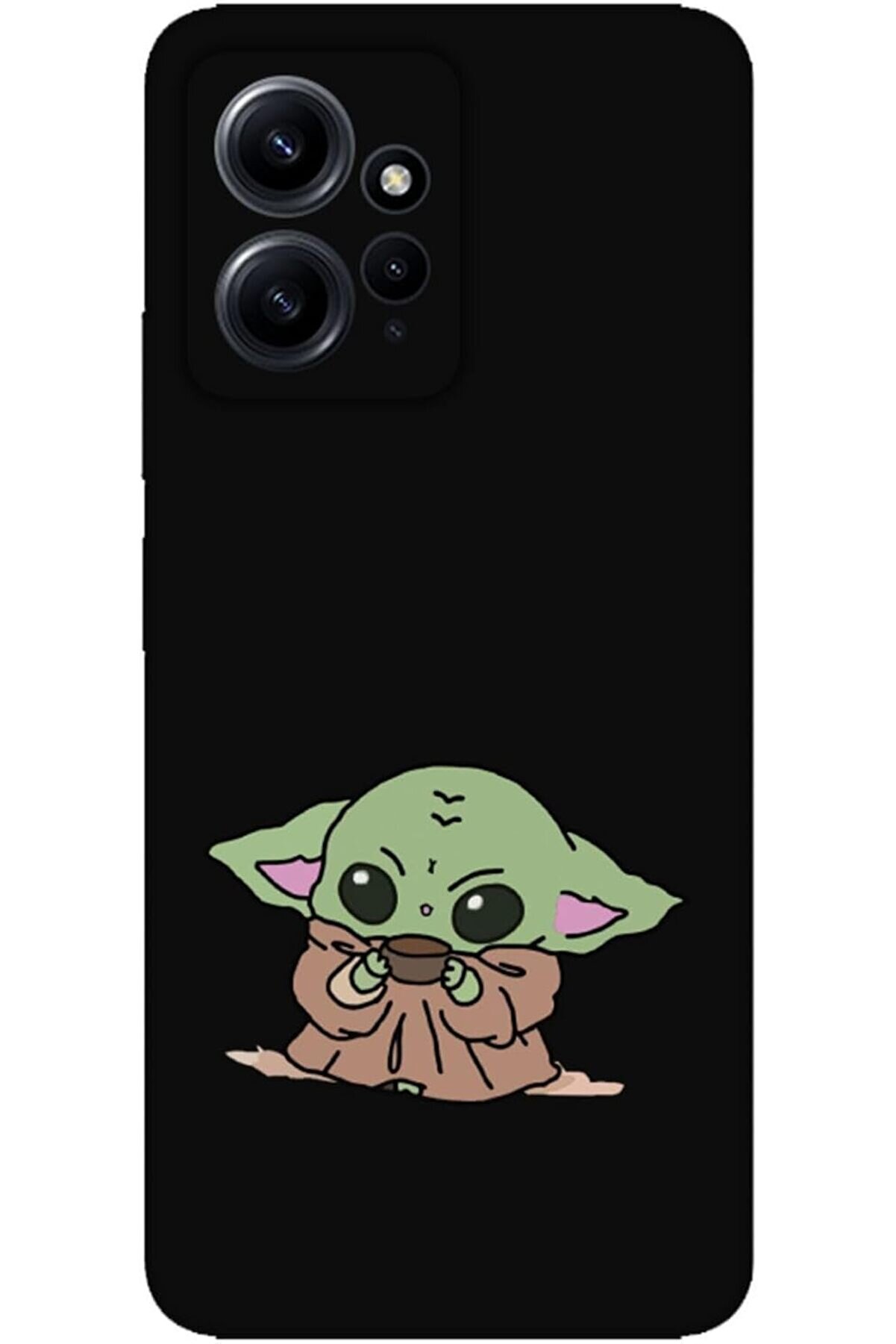 STOREMAX 12 4g ile uyumlu Siyah Baby Yoda Telefon Kılıfı 1014773