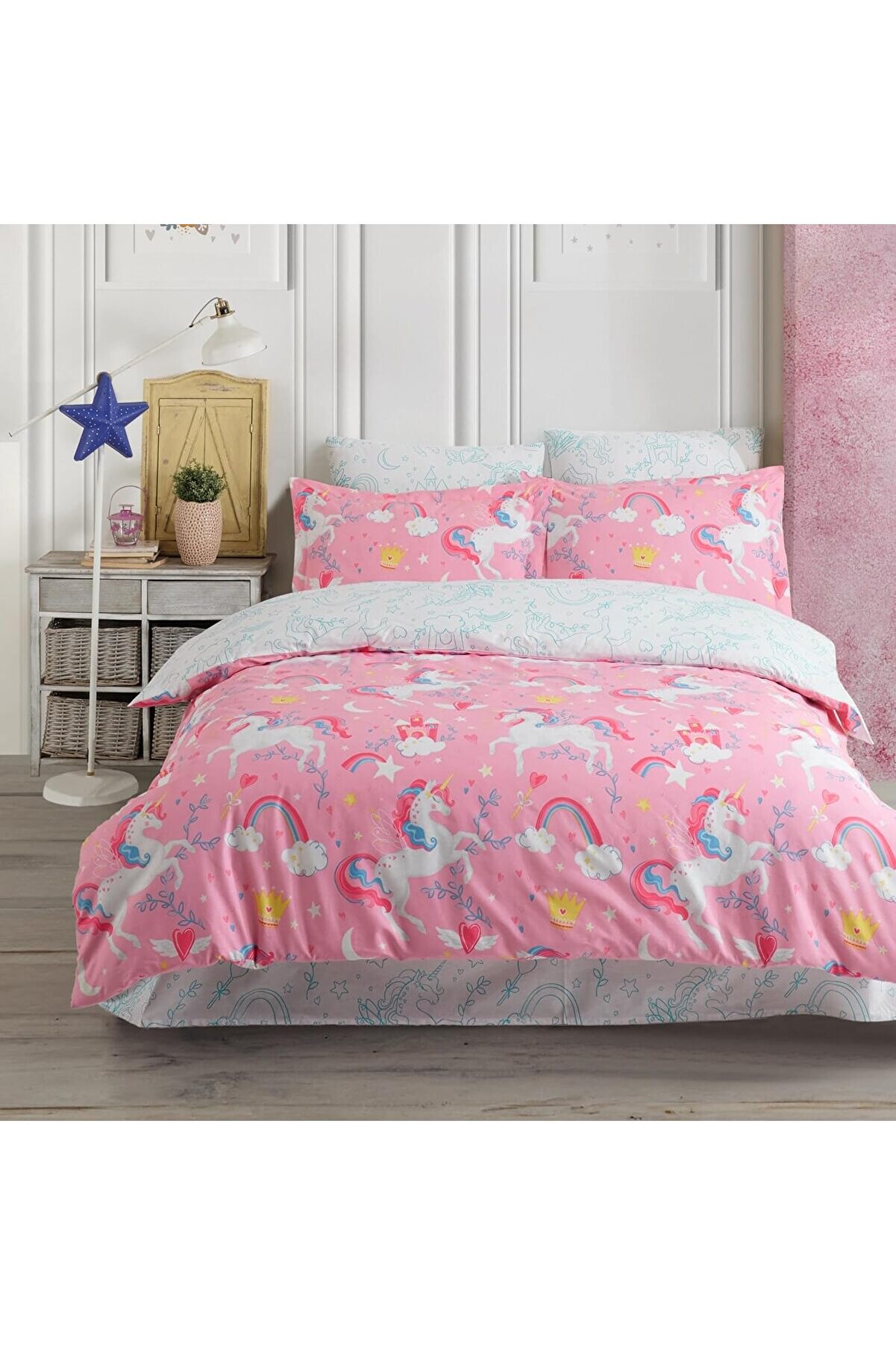 STOREMAX | |%100 Pamuklu Çift Kişilik Nevresim Takımı Pembe 1014773