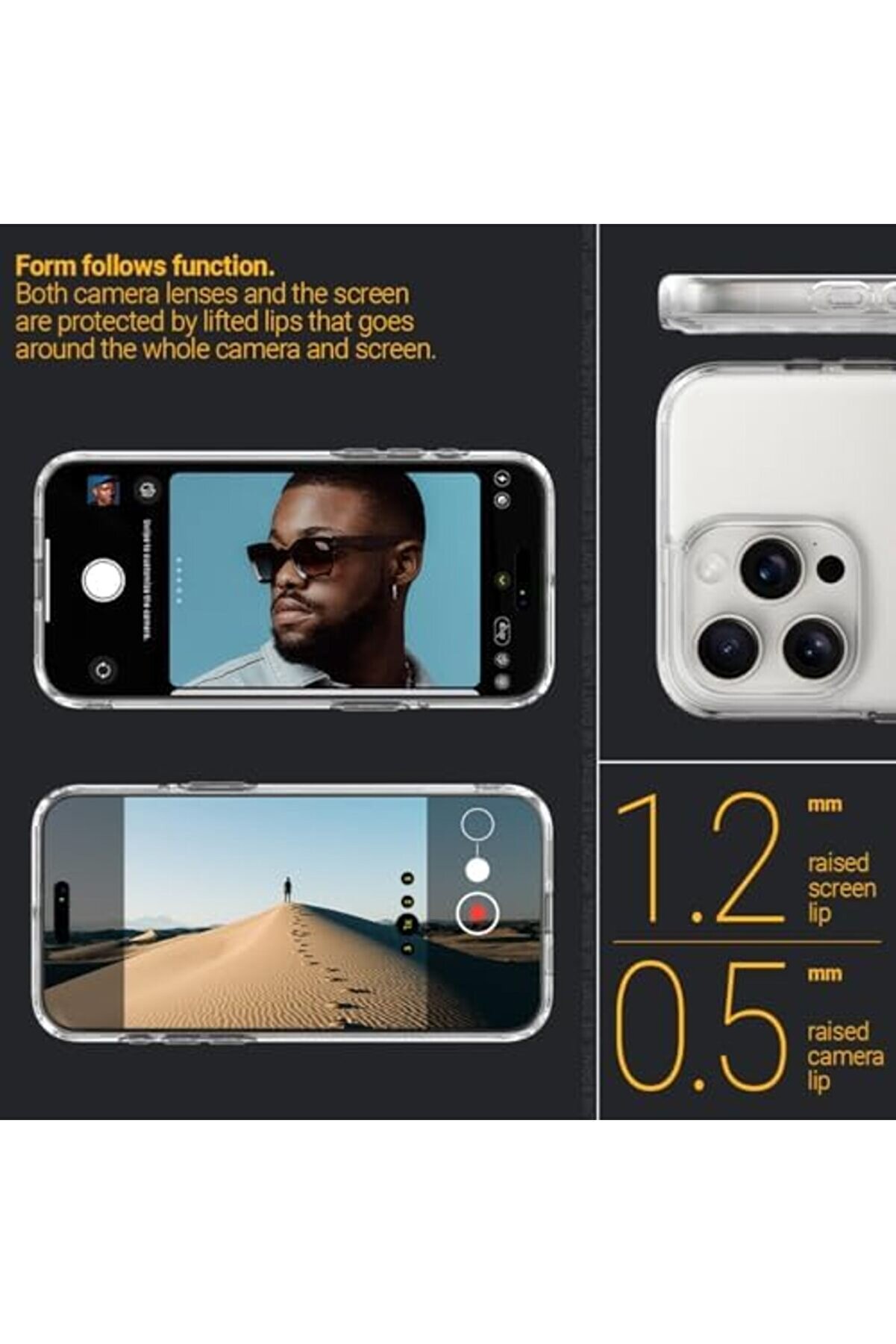 15 Pro Kılıf Capella Mag &Ouml;zelli̇kli̇ Ki̇ckstand Clear Red - Acs07