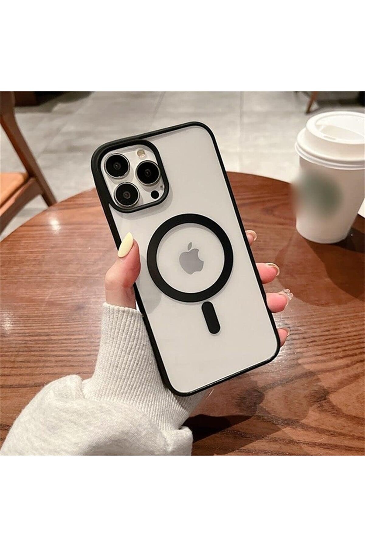 STOREMAX aks 14 için kablosuz şarj ile uyumlu, kamera lens korumalı kılıf siyah 1014773