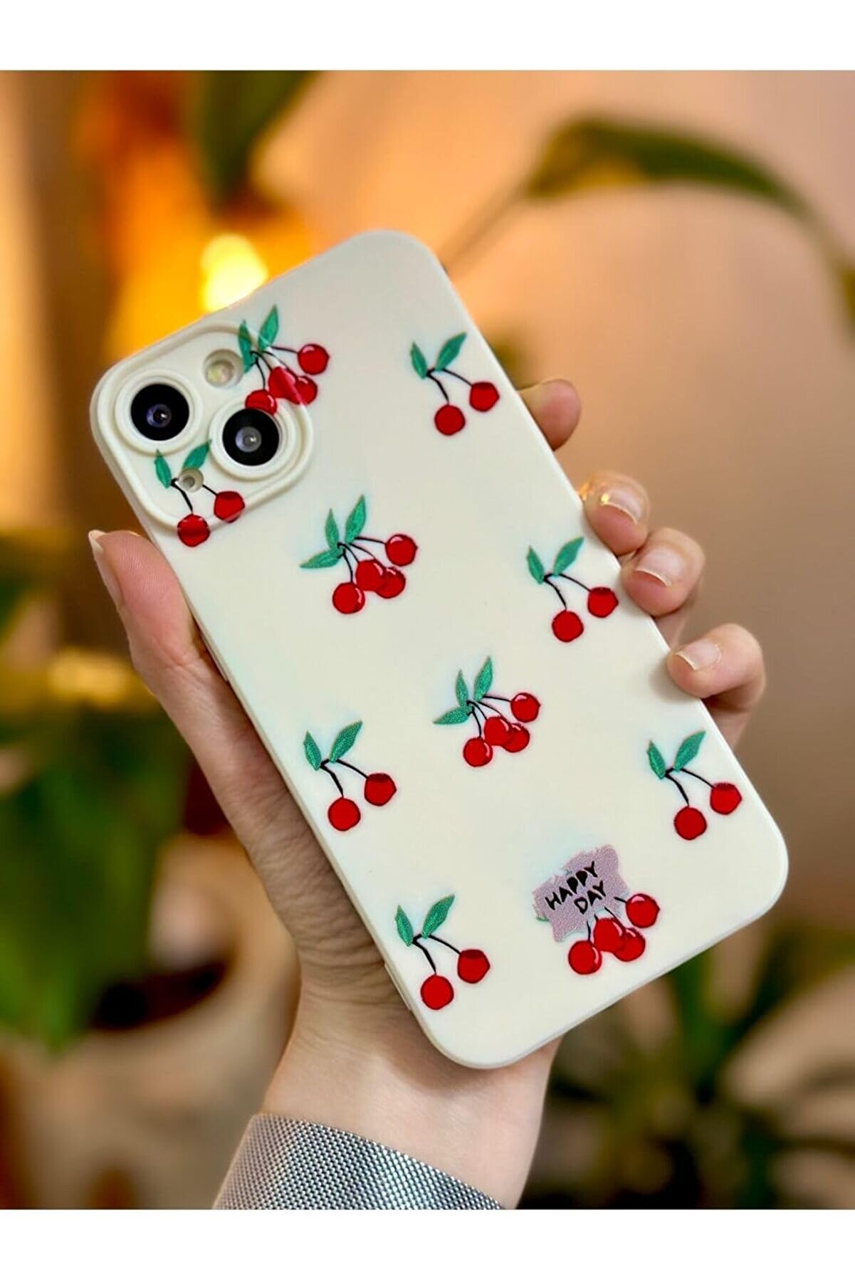 STOREMAX Aksesuar 13 Ve 14 ile Uyumlu Kiraz Desenli İçi Kadife Kılıf 1014773