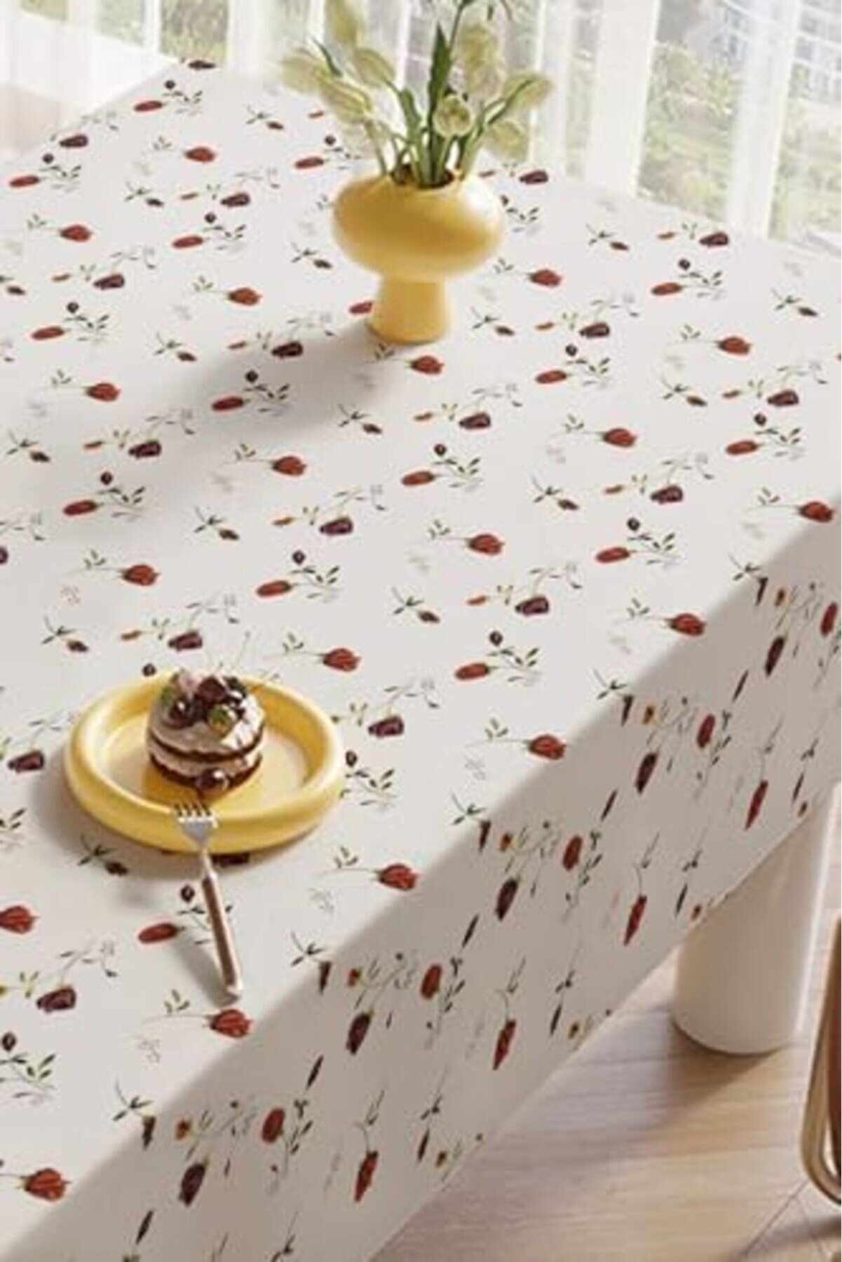 & Laurel Baskılı Yıkanabi̇li̇r Masa Örtüsü Mutfak Bahçe Pi̇kni̇k Masa Örtüsü (140X