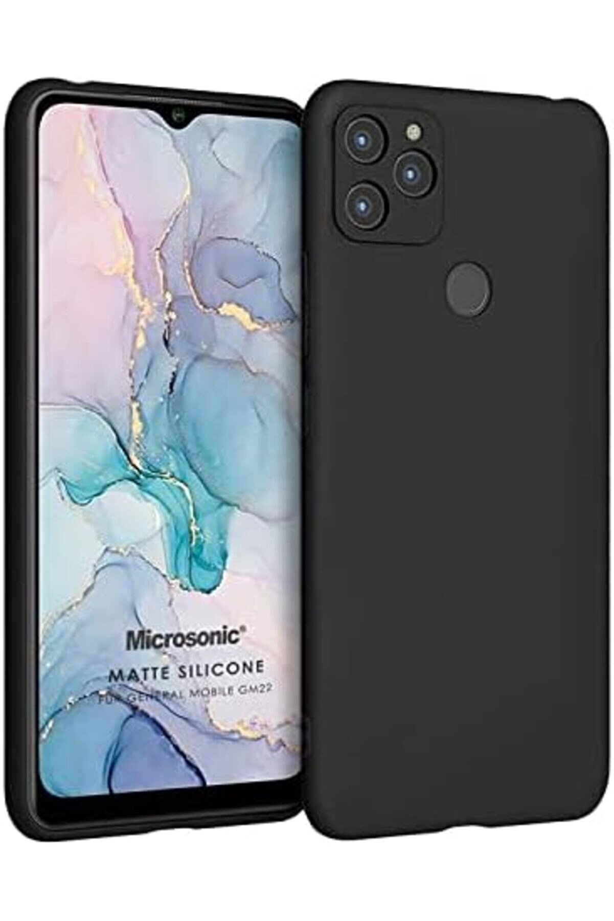 Pltnstoreshop Matte Si̇li̇cone General Mobi̇le Gm 22 İ&ccedil;i̇n Kılıf Si̇yah [Gm 22 İle Uyumlu Kılıf - Si̇yah]