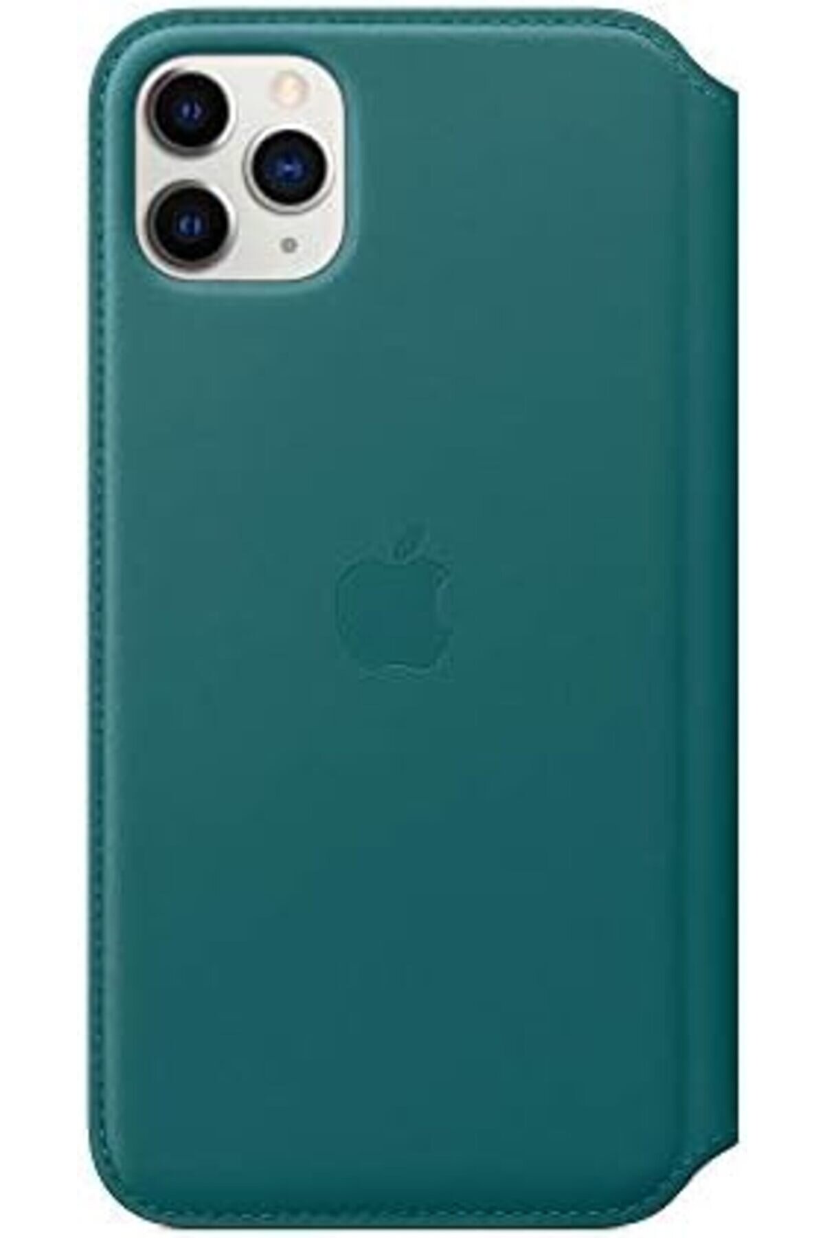 11 Pro Max İ&ccedil;i̇n Deri̇ Folyo Kılıf - Tavus Kuşu 1014773