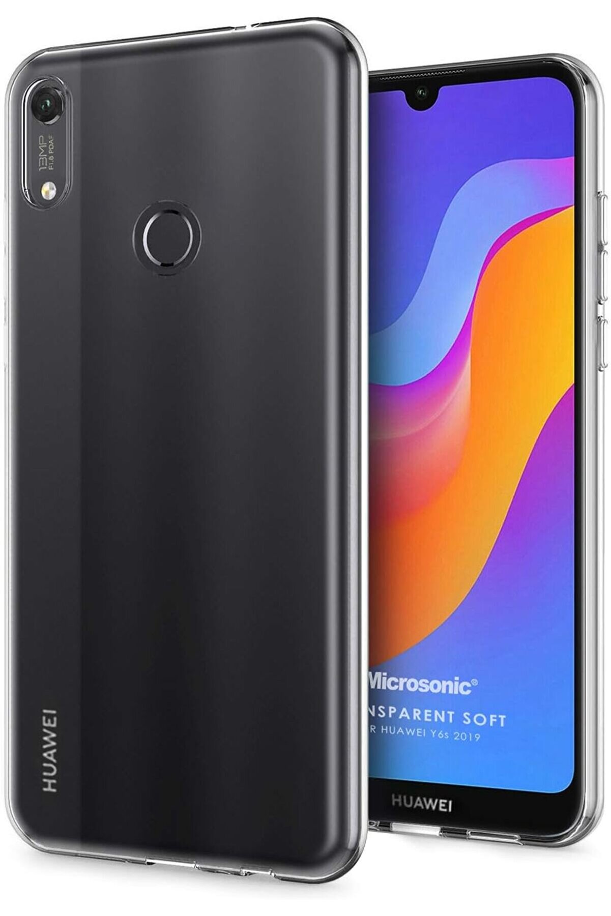 Pltnstoreshop Y6S 2019 İ&ccedil;i̇n Kılıf Transparent Soft Beyaz [Y6S 2019 İle Uyumlu Kılıf - Şeffaf] Pltnst