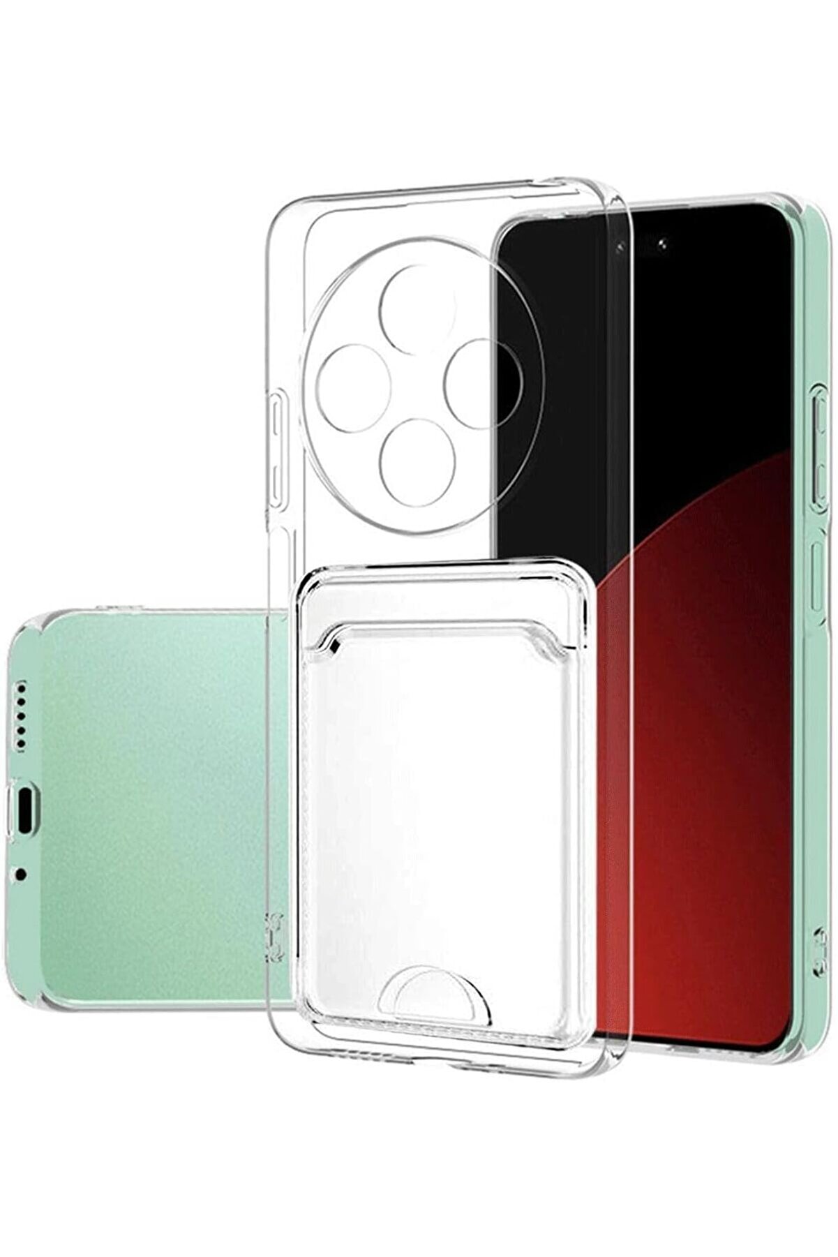 STOREMAX XİAOMİ REDMİ 14C İle Uyumlu Kartlıklı, Darbeye Dayanıklı ( ) Şeffaf Kılıfı 1014773