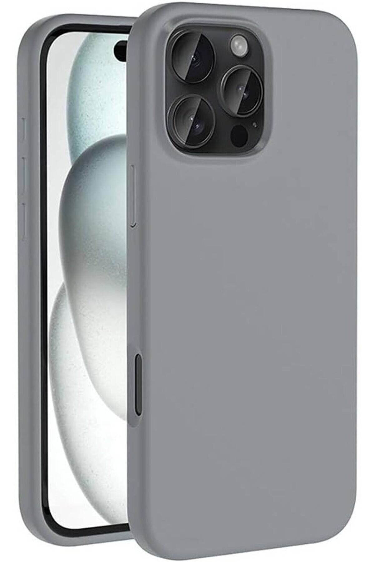 STOREMAX ile uyumlu 16 Pro Kılıf M-safe Şarj &Ouml;zellikli Sıvı Teknolojili Silinebilir Sert Kivi Kapak Nat&uuml;rel T