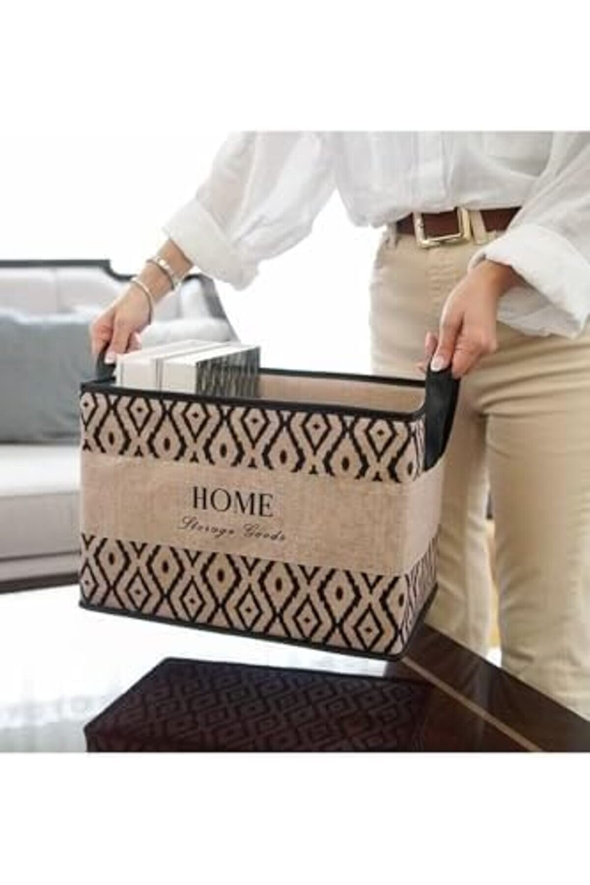 Kapısı Bohe Kulplu Düzenleyi̇ci̇ Sepet Raf Organi̇zeri̇ 1014773