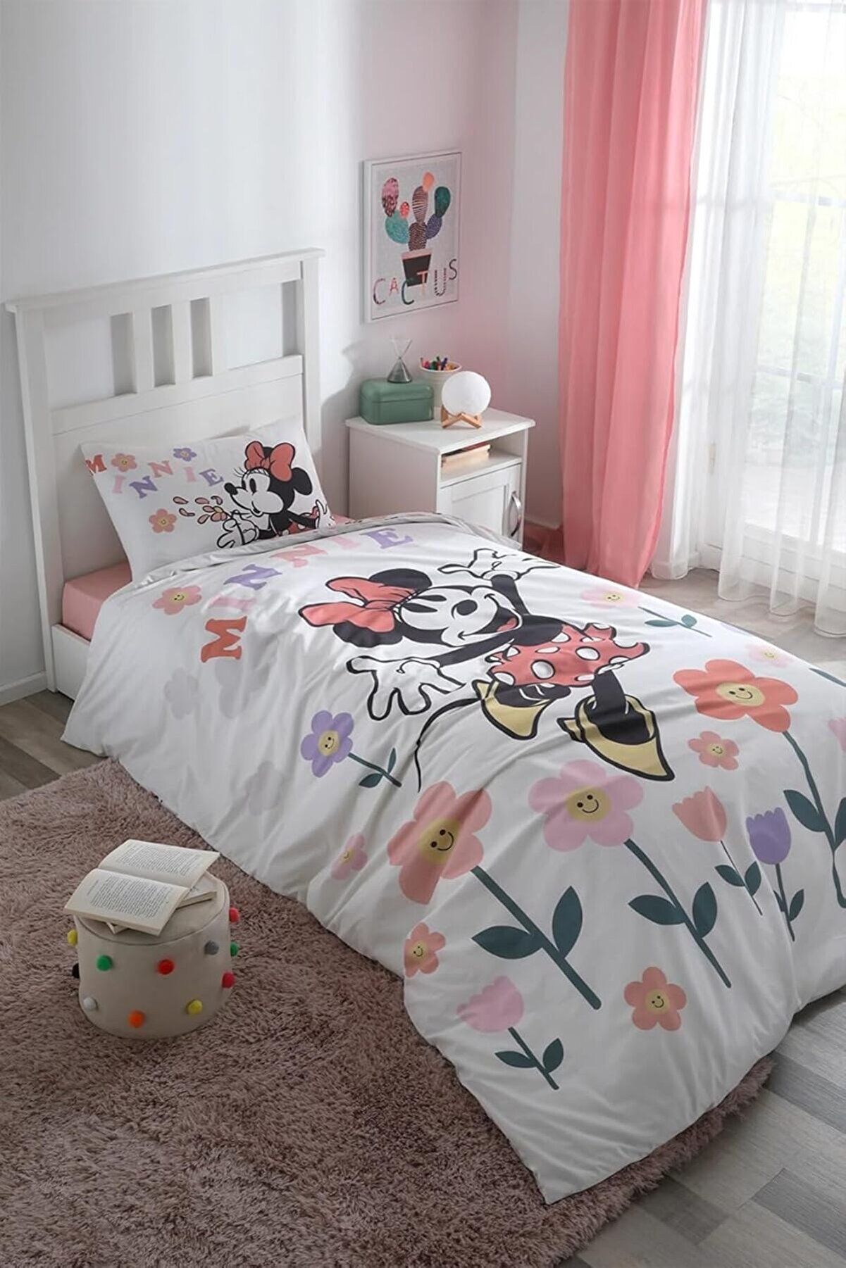 STOREMAX Minnie Mouse Tek Kişilik Lisanslı Fitted Çarşaf Çocuk Nevresim Takım 1014773