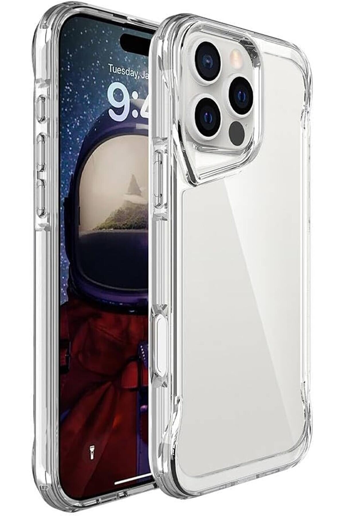 STOREMAX Uyumlu iPhone 16 Pro Max Kılıf ZORE T-Max Kapak Şeffaf 542093