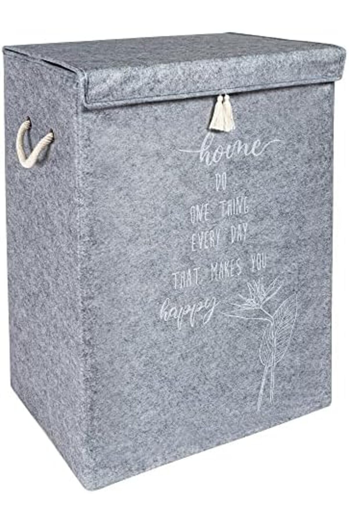 Çamaşır Sepeti̇ Ki̇rli̇ Çamaşır Torbası Çamaşır Sepet Keçe Kapaklı Çok Amaçlı Kutu Sepet Oyuncak Saklam