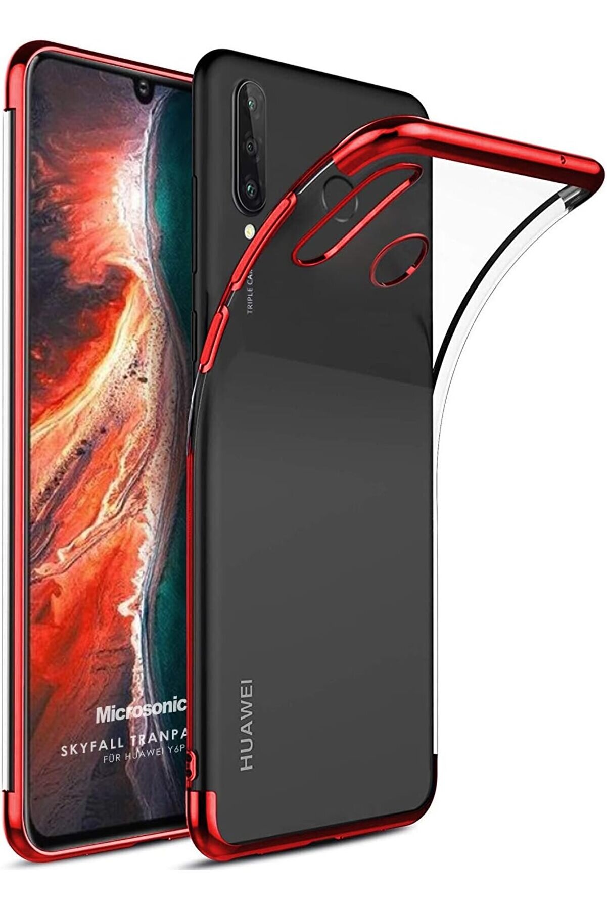 STOREMAX Y6P Kılıf, Skyfall Transparent Clear, Kırmızı 1014773