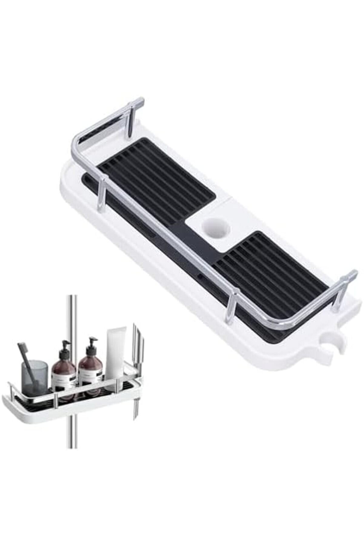 Pltnstoreshop Rafı, Duş Başlığı Tutucusu, Dayanıklı Şampuan Ve Sabunluk Rafı, Banyo Düzenleyi̇ci̇, Duş