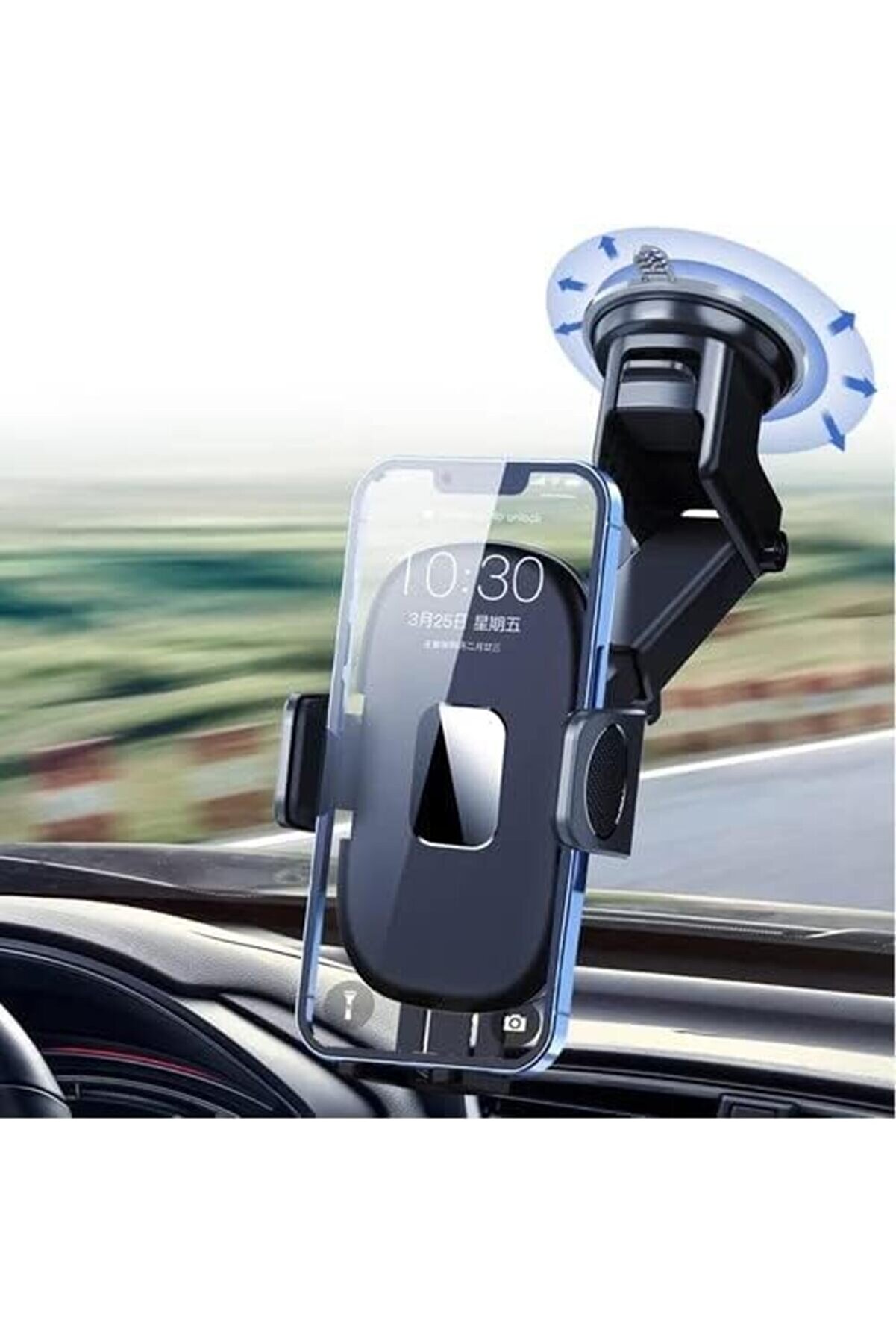 Pltnstoreshop Htt-53 Otomati̇k Kli̇psli̇ Araba Telefon Tutucu Ayarlanabi̇li̇r Cam Ve Torpi̇do Içi̇n Yüksek