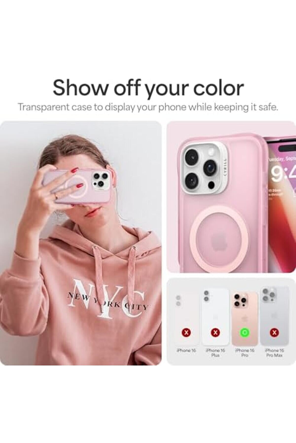 Ci̇el By 16 Pro Kılıf Ultrasheer Mag Sararma Karşıtı Hava Kanalı Teknoloji̇si̇™ Askeri̇ Sınıf Koruma Bab