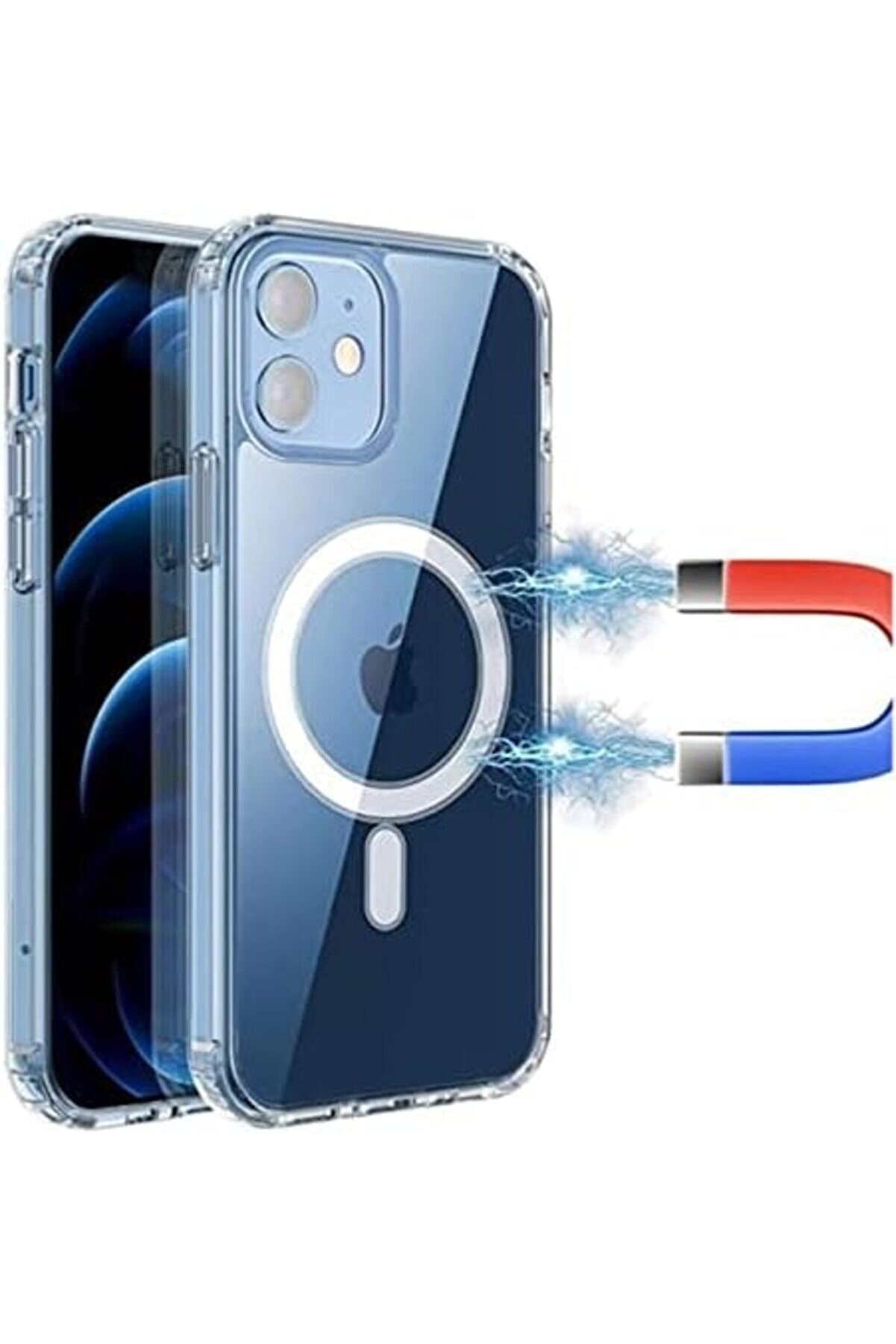 13 Pro İçi̇n Kablosuz Şarj Özelli̇kli̇ Çok Şık Şeffaf Kılıf Telefonunuzu Tam Korur 1014773