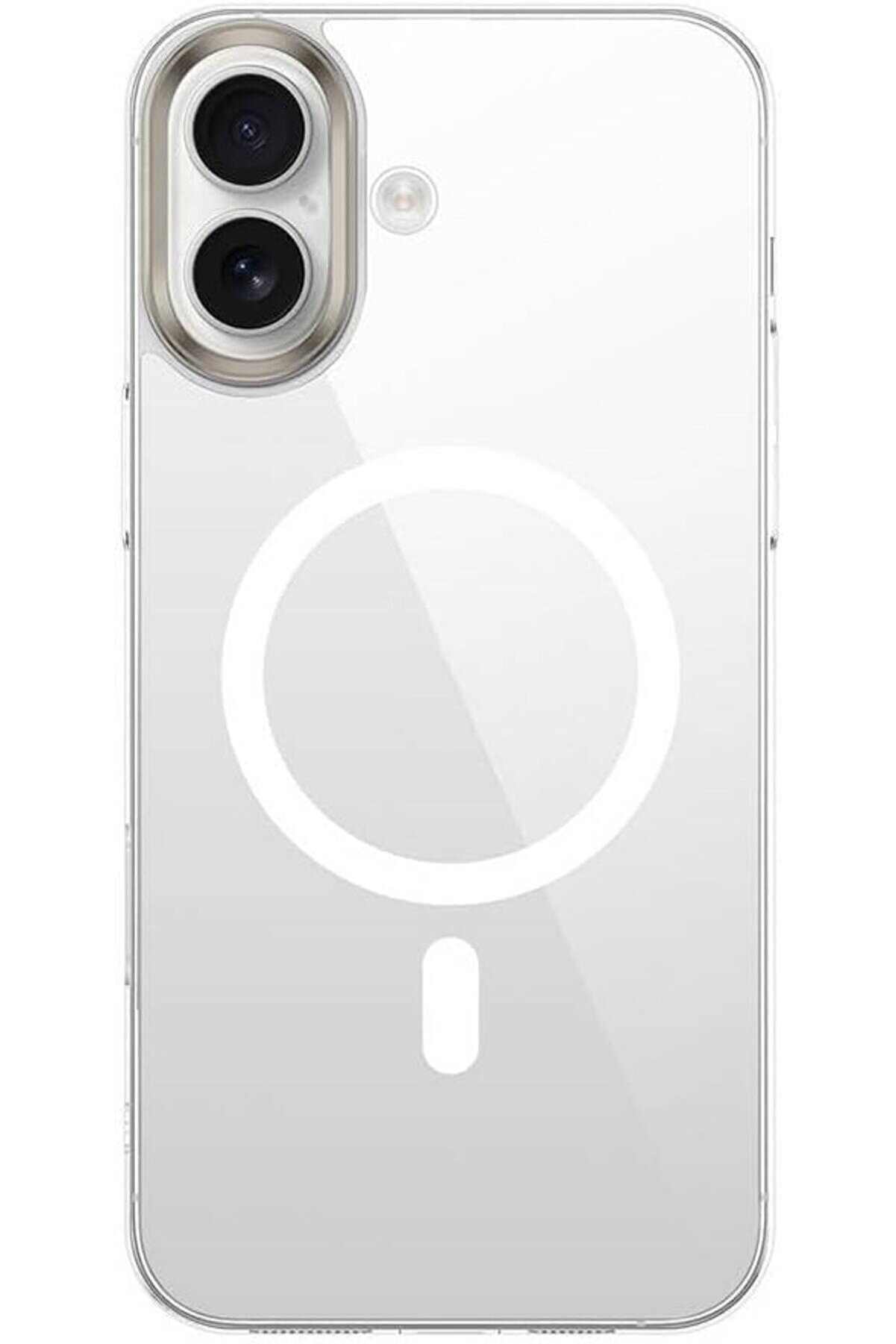 STOREMAX ile uyumlu 16 Kılıf M-safe Şarj &Ouml;zellikli Şeffaf Cam Arka Y&uuml;zey G-Glass Kapak Şeffaf 1117798