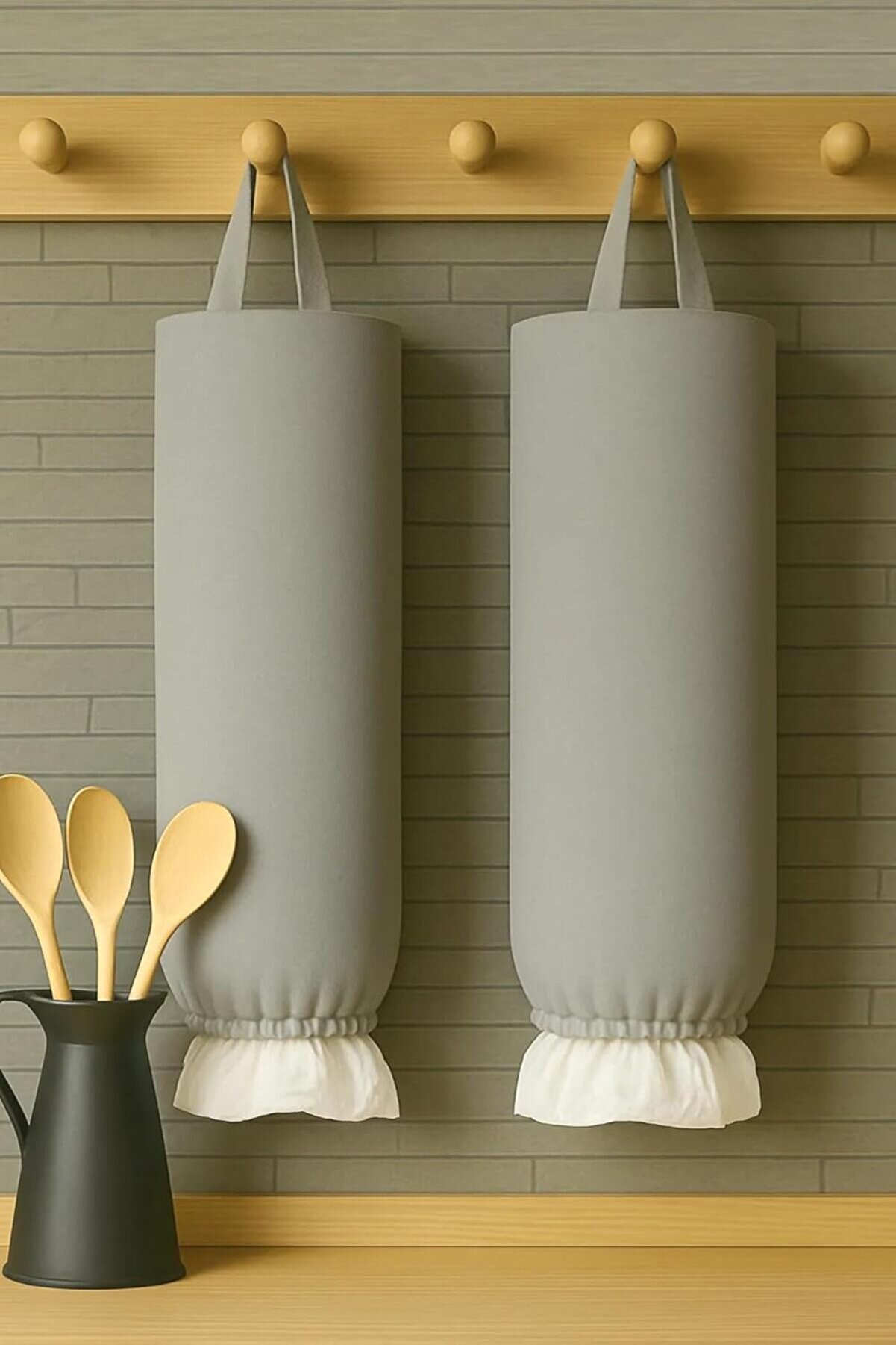 STOREMAX Asılabilir Poşet Düzenleyici Organizer – Poşetlik Ve Düzenleyici Sepet Gri 1014773