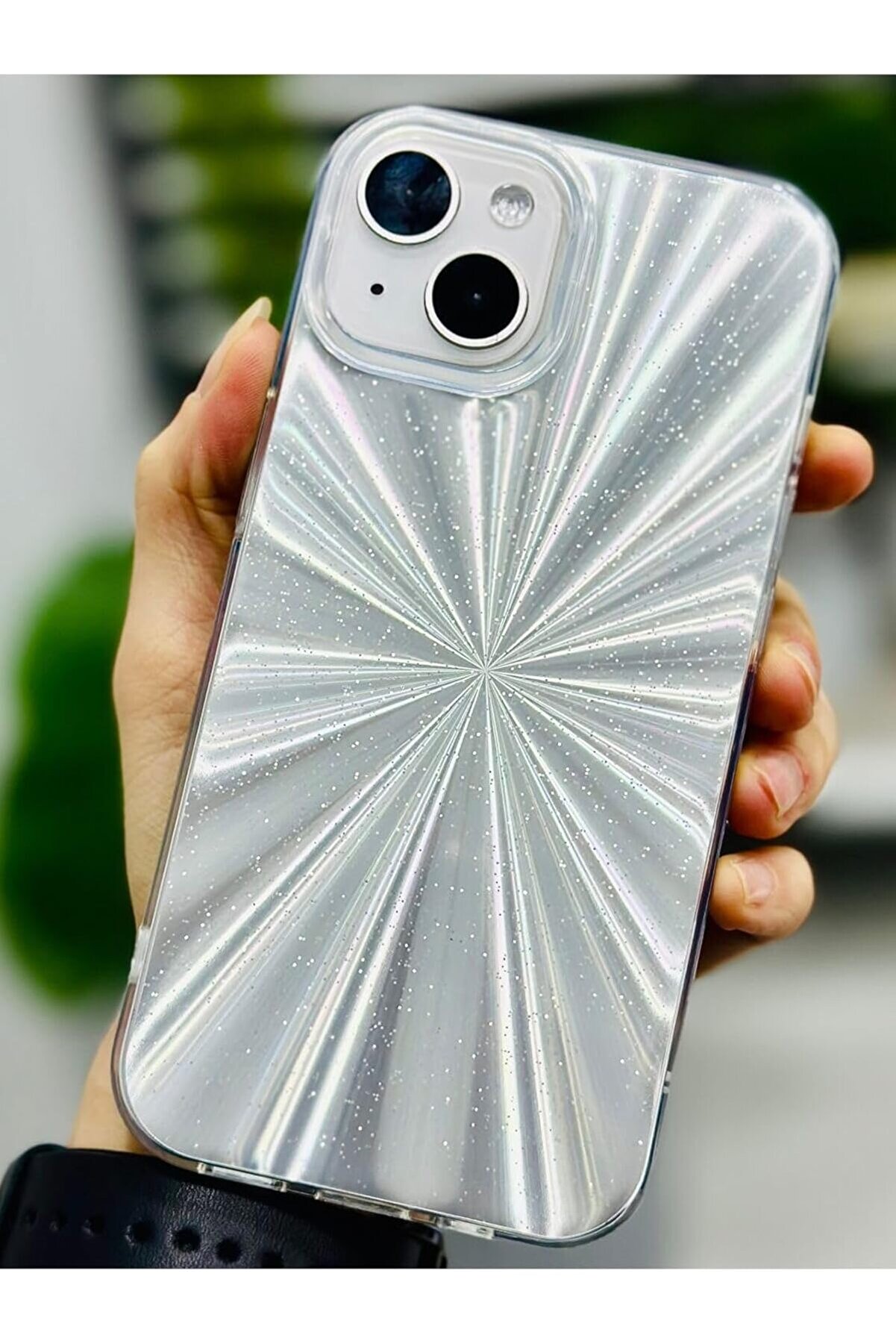 STOREMAX Aksesuar 13-14 - 15 ile Uyumlu Gümüş Prizma Model Silikon Kılıf 1014773