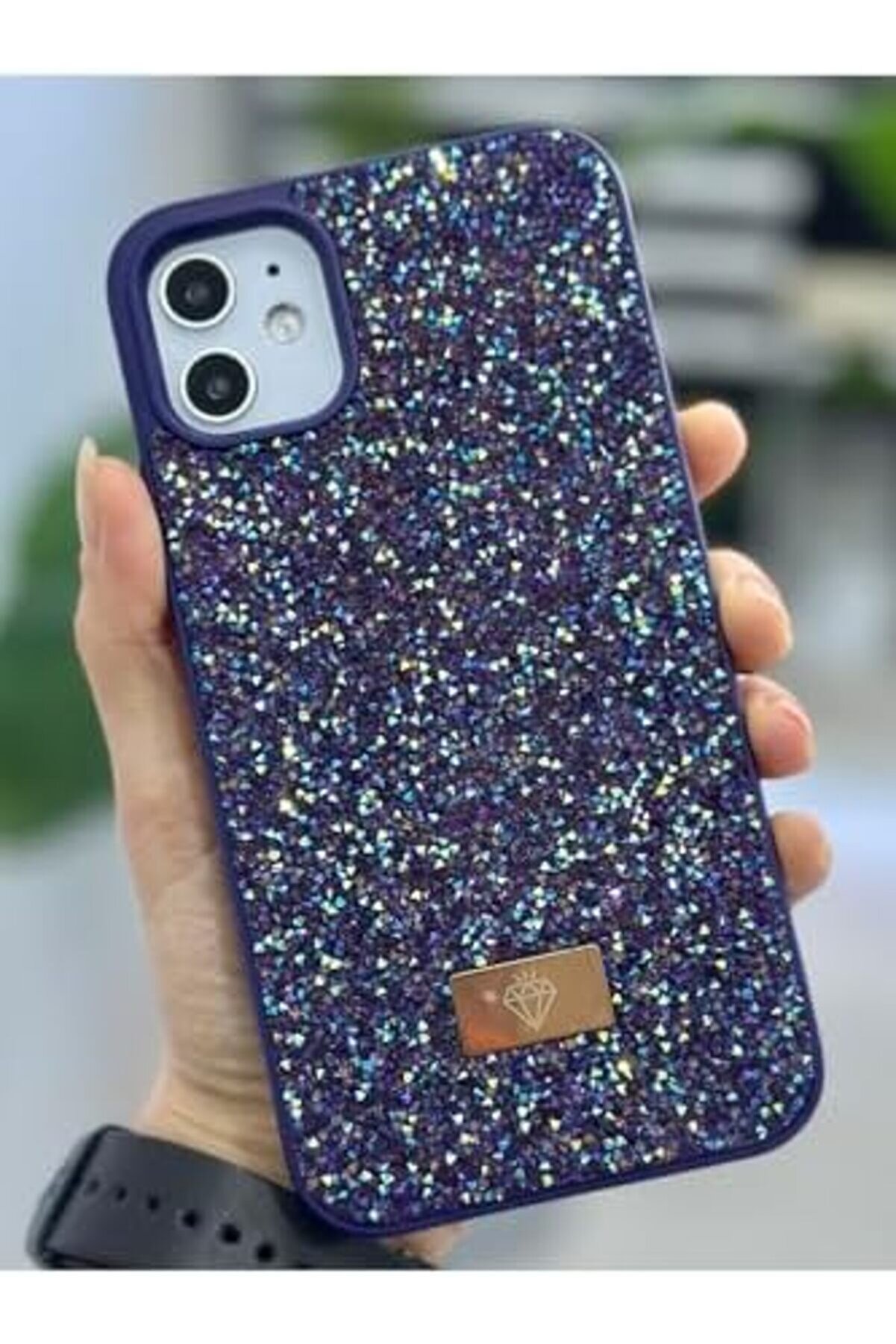 Aksesuar 11 İle Uyumlu Tasarımlı Taşlı Işıltılı Parlak Pırlanta Si̇li̇kon Kılıf 1014773