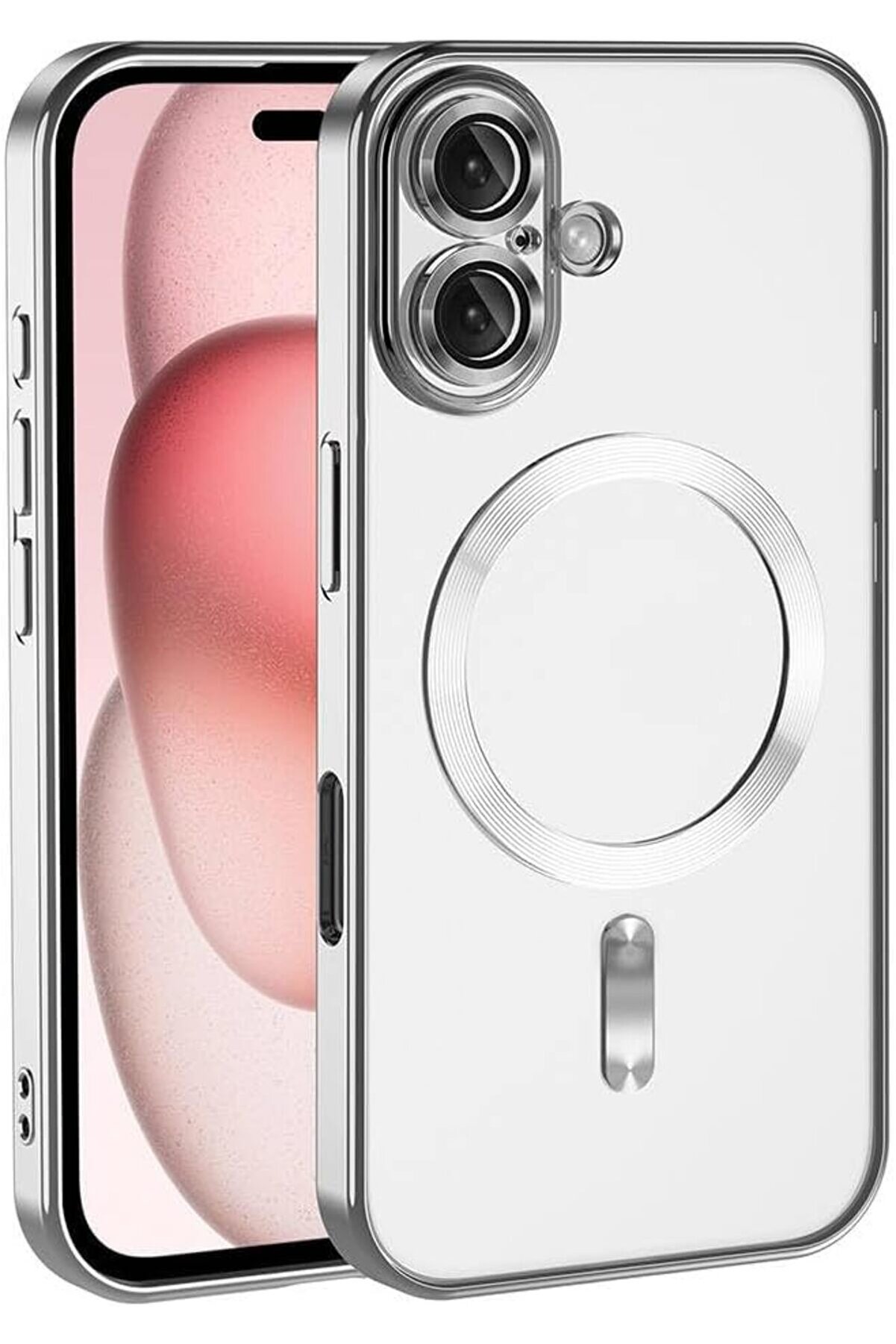 STOREMAX ile uyumlu 16 Kılıf Kamera Korumalı M-safe Şarj Özellikli Demre Kapak Titanyum 1014773