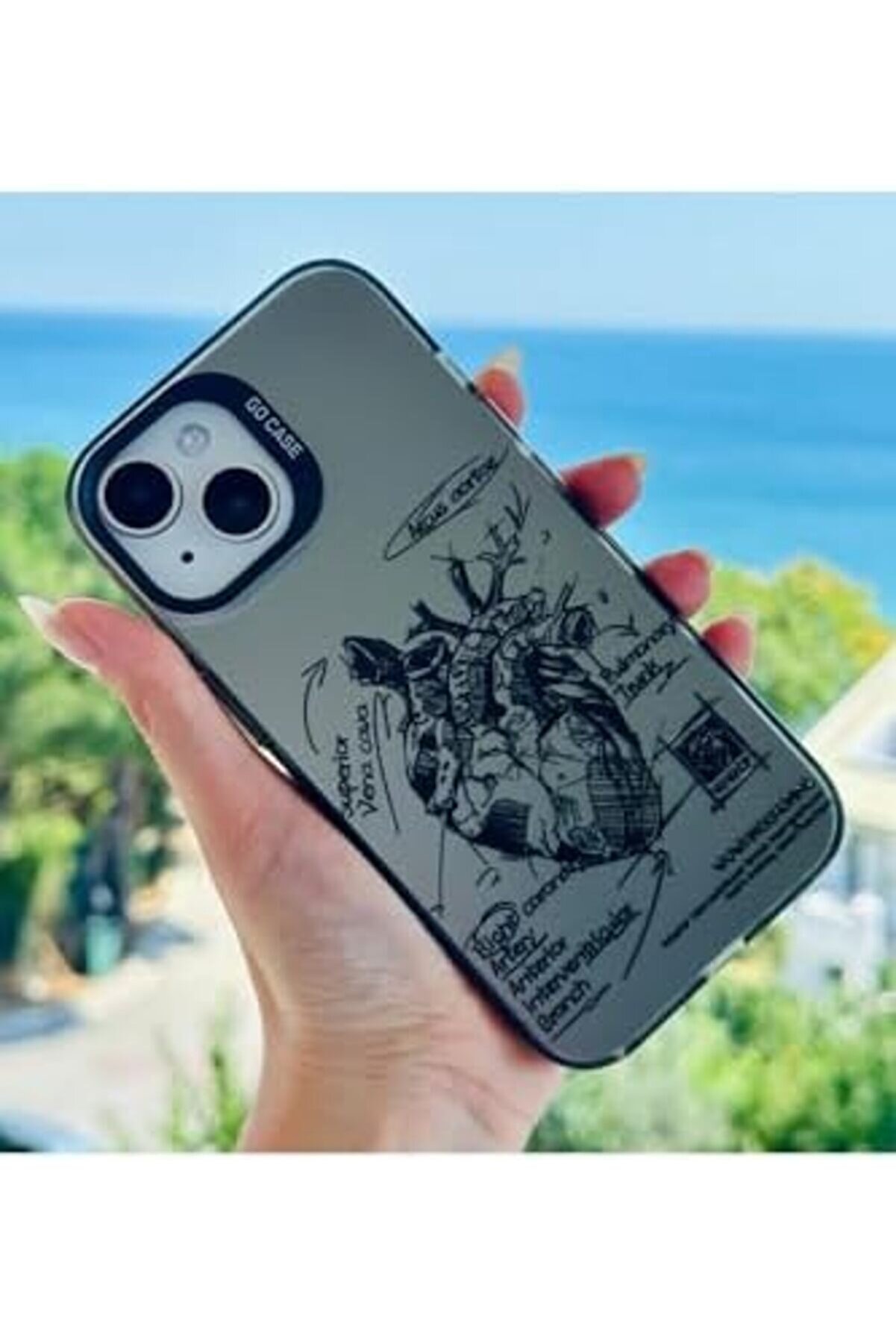 Aksesuar 13-14 Ve 15 İle Uyumlu Parmak İzi̇ Bırakmaz Baskı Desenli̇ Metali̇k Electro Si̇li̇kon Kılıf 101