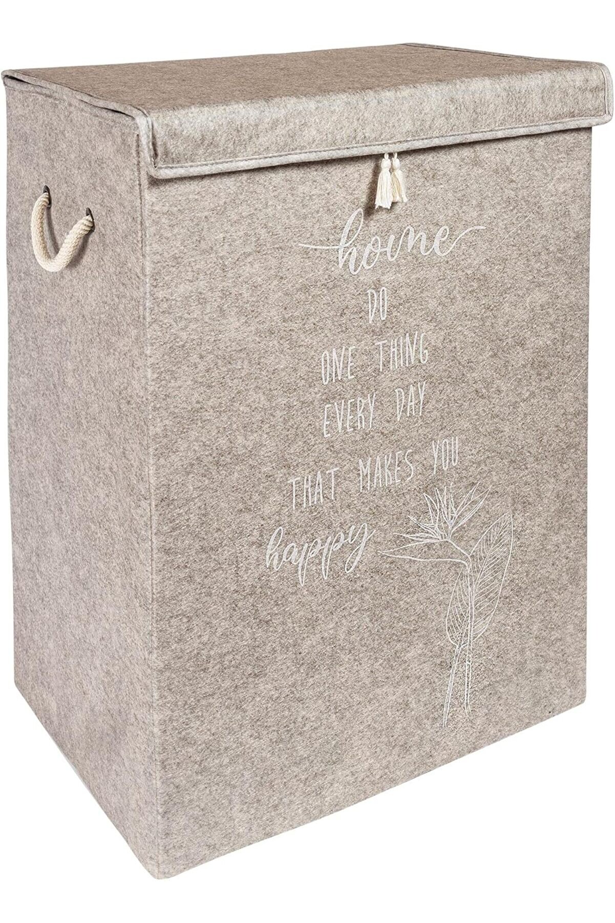 STOREMAX pltnstoreshop Çamaşır Sepeti Kirli Çamaşır Torbası Çamaşır Sepet Keçe Kapaklı Çok Amaçlı Kutu Sepet