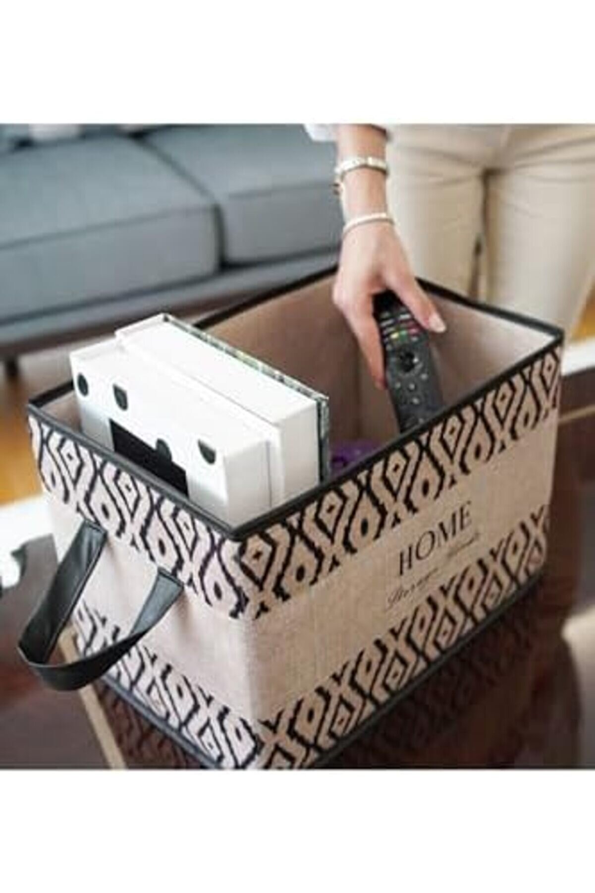 Kapısı Bohe Kulplu Düzenleyi̇ci̇ Sepet Raf Organi̇zeri̇ 1014773