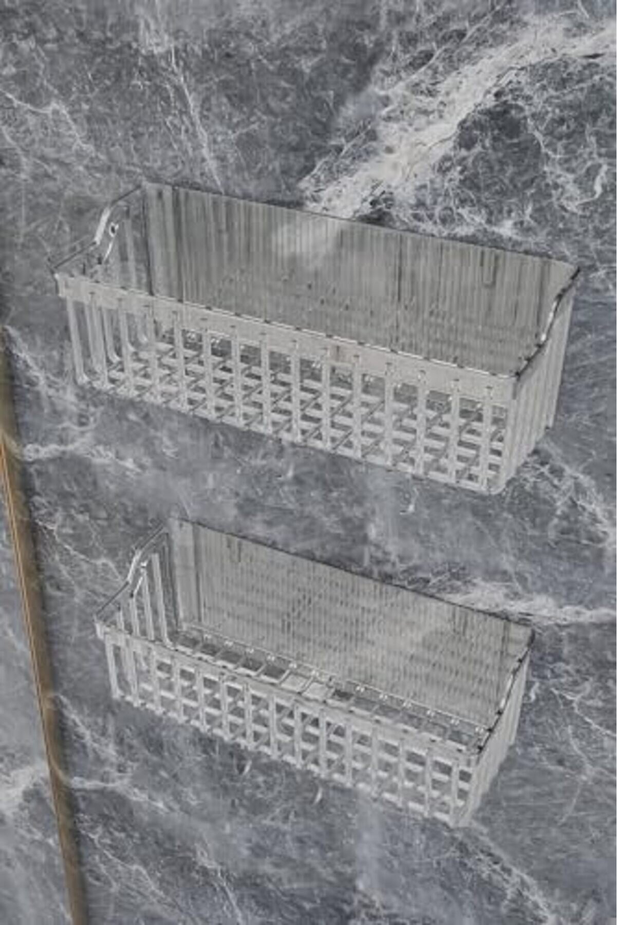 Yapışkanlı Rafı, 2 Li̇ Düzenleyi̇ci̇ Organi̇zer Duş Rafı Şampuanlık, Plsti̇k 1014773