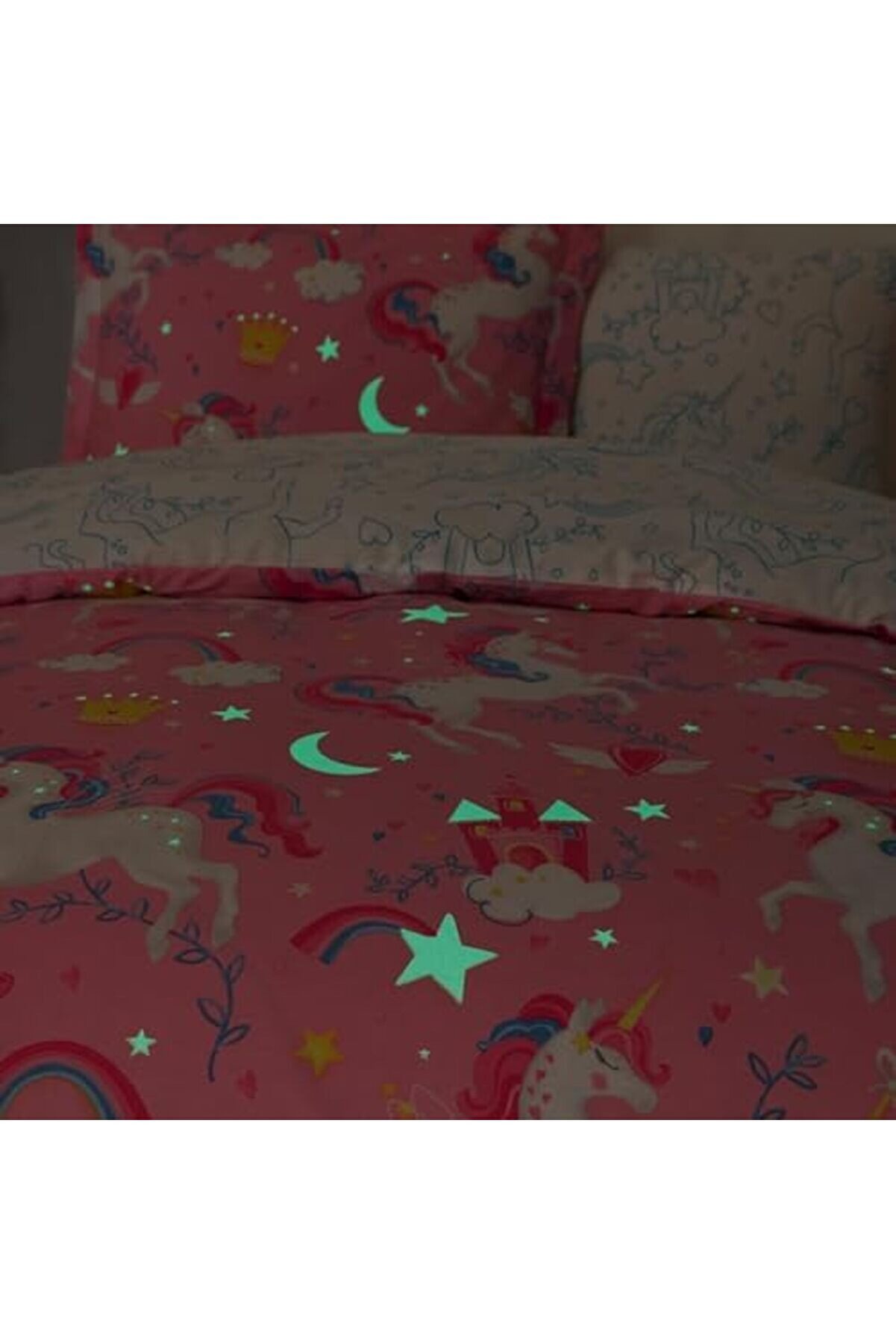 | |%100 Pamuklu Çi̇ft Ki̇şi̇li̇k Nevresi̇m Takımı Pembe 1014773