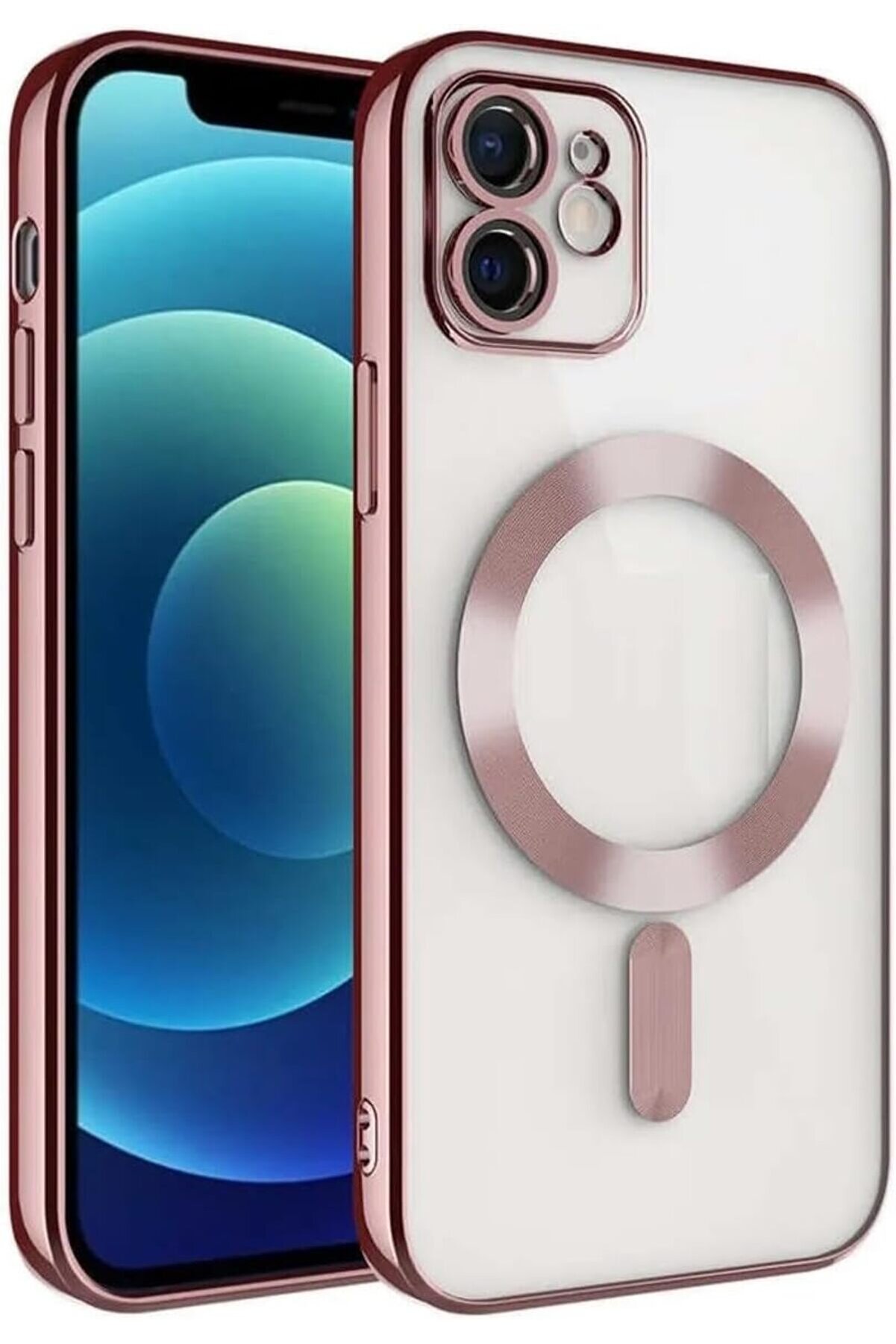 STOREMAX AKSESUAR 11 için ile Uyumlu Arka Kısmı Parlak Şeffaf Yapıya Sahip Kenarları Silikon Yapılı Güçlendir