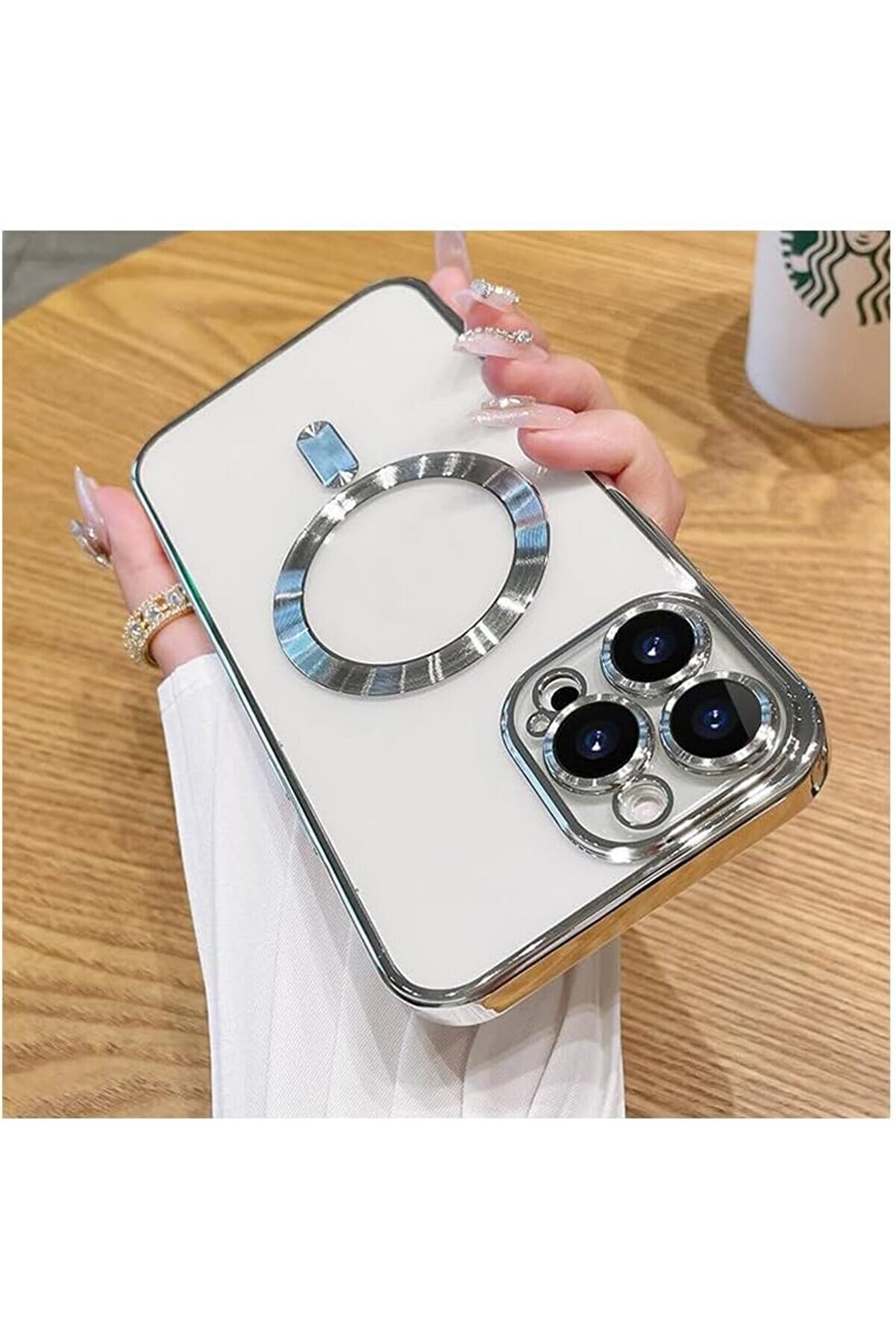 15 Pro Max Uyumlu Kılıf Kamera Lens Ve Hoparlör Toz Korumalı Kablosuz Şarj Özelli̇kli̇ Esnek Si̇li̇kon (